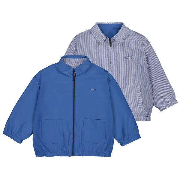 Jongens Windbreaker reversible van Mayoral in de kleur Capri blue in maat 86.