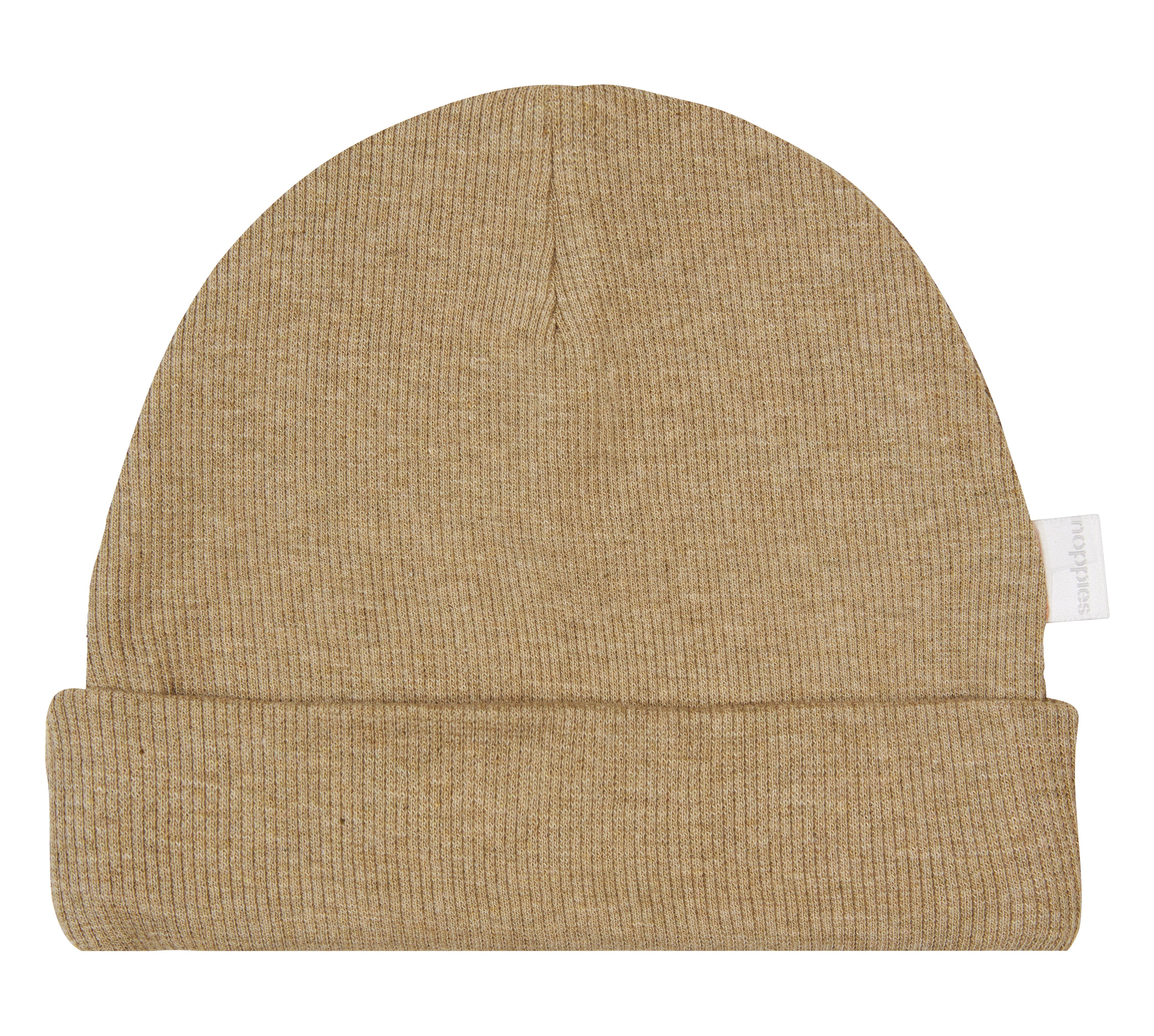 Unisexs U Hat Rib Nevel van Noppies in de kleur Light Green Melange in maat 3M-6M.