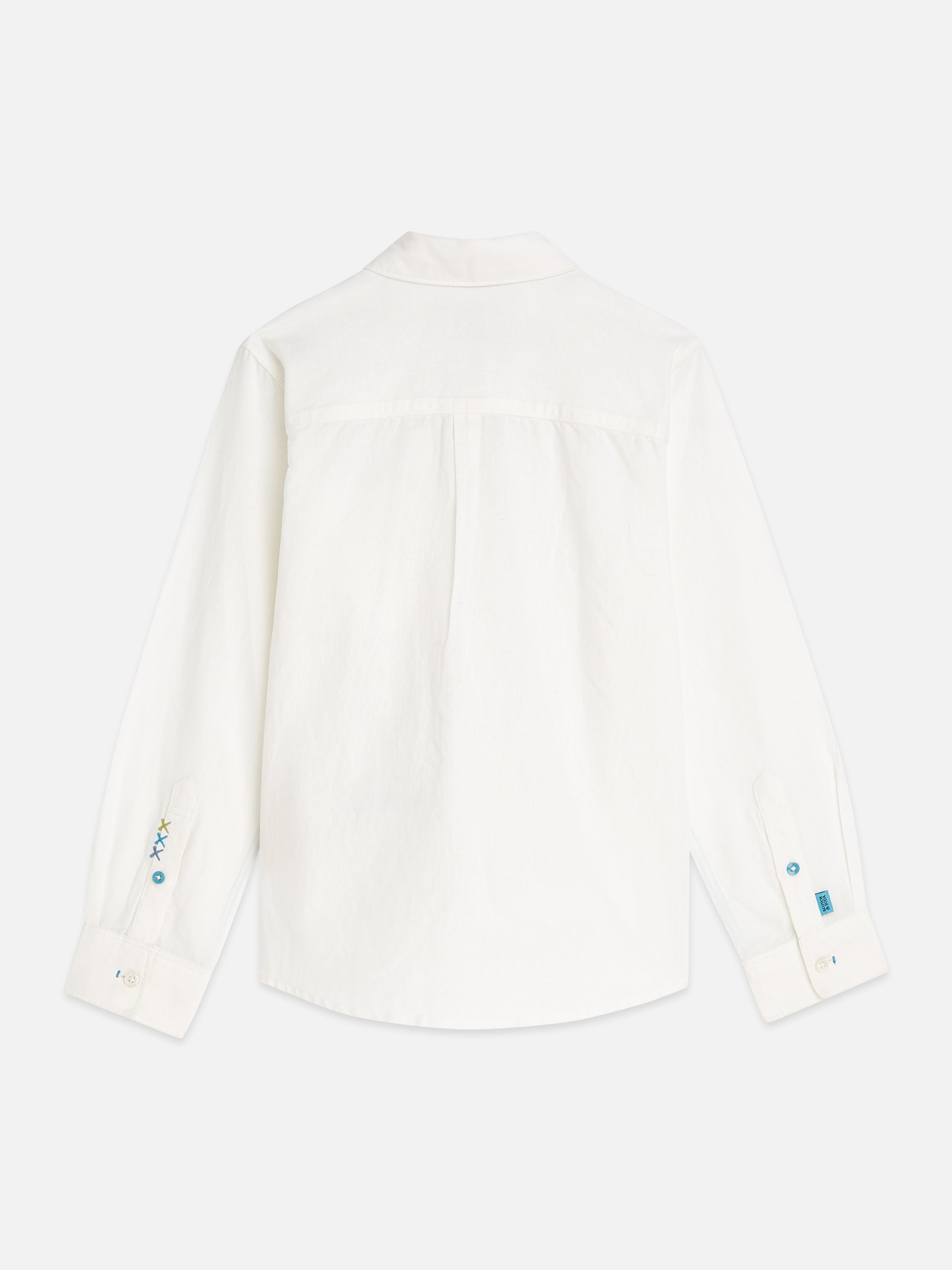 Jongens LINEN SHIRT van Scotch & Soda in de kleur BRIGHT WHITE in maat 176.