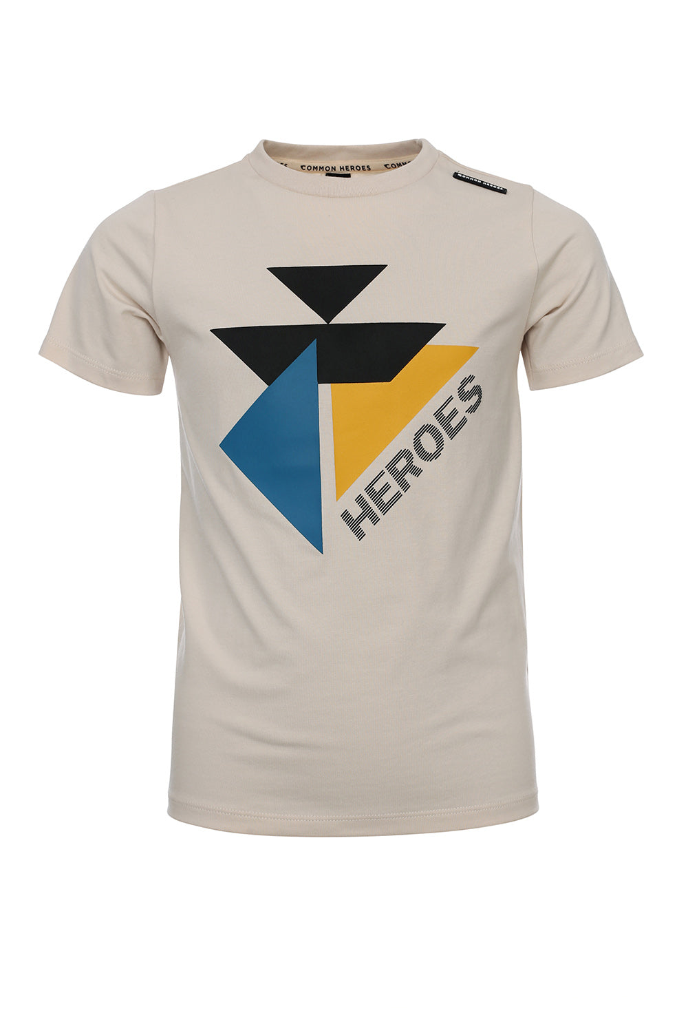 Jongens T-Shirt van Common Heroes in de kleur bone in maat 158-164.