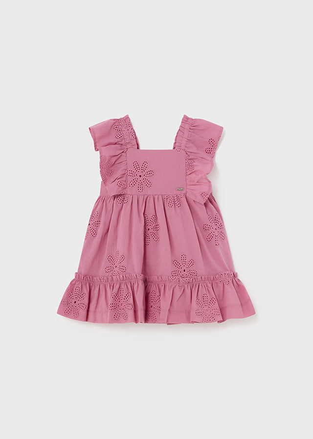 Mayoral Embroidered dress Hibiscus
