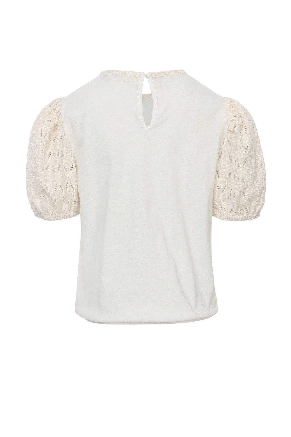 Meisjes Lace Top van LOOXS Little in de kleur Ivory in maat 128.