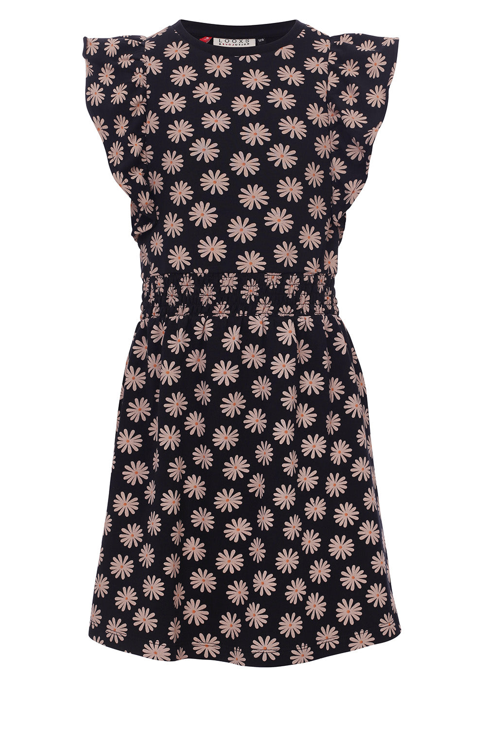 Meisjes Sweater Dress van LOOXS Little in de kleur Big Daisy in maat 128.