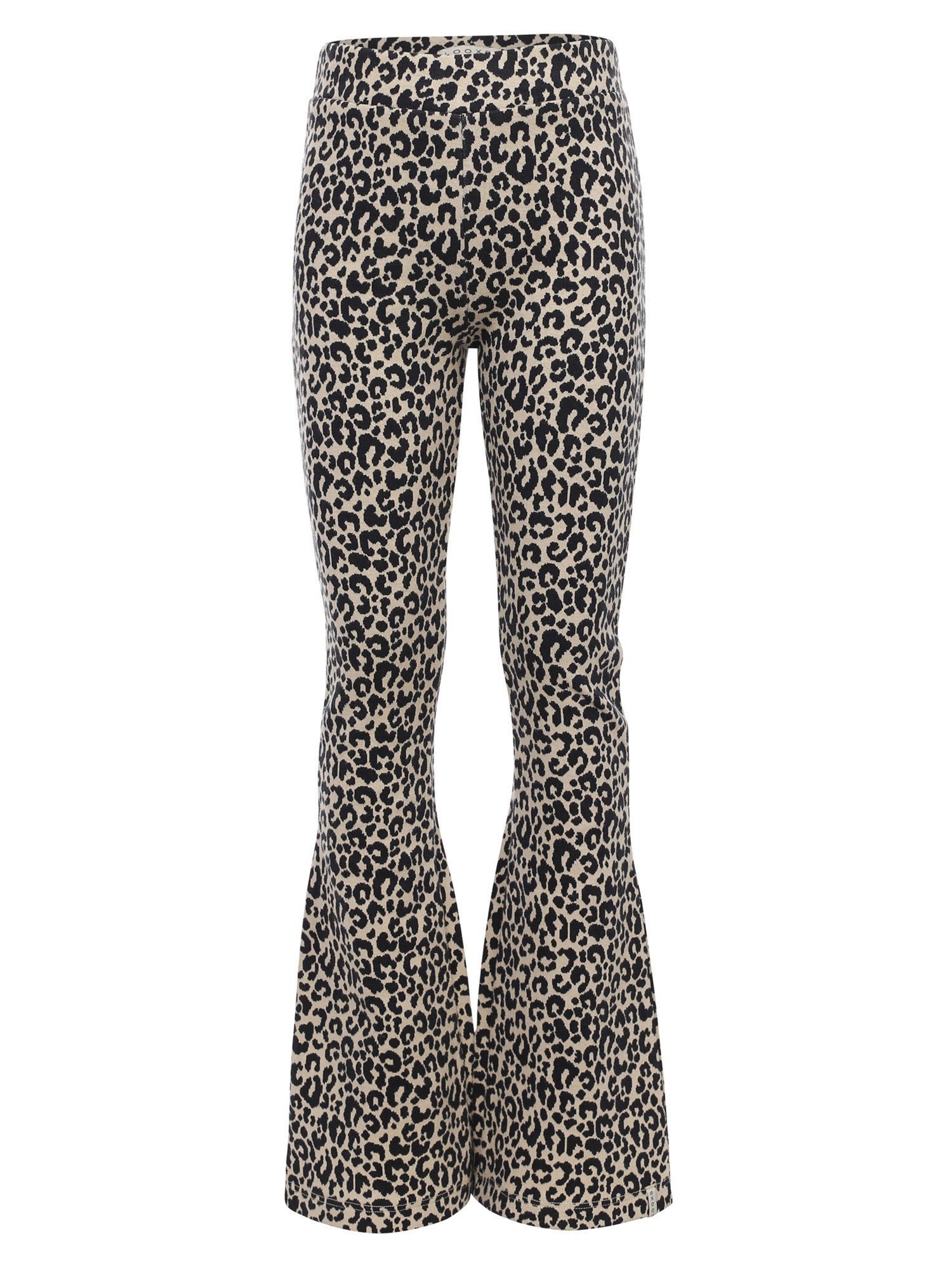 Meisjes Jaquard Pants van LOOXS Little in de kleur sandy leopard in maat 128.