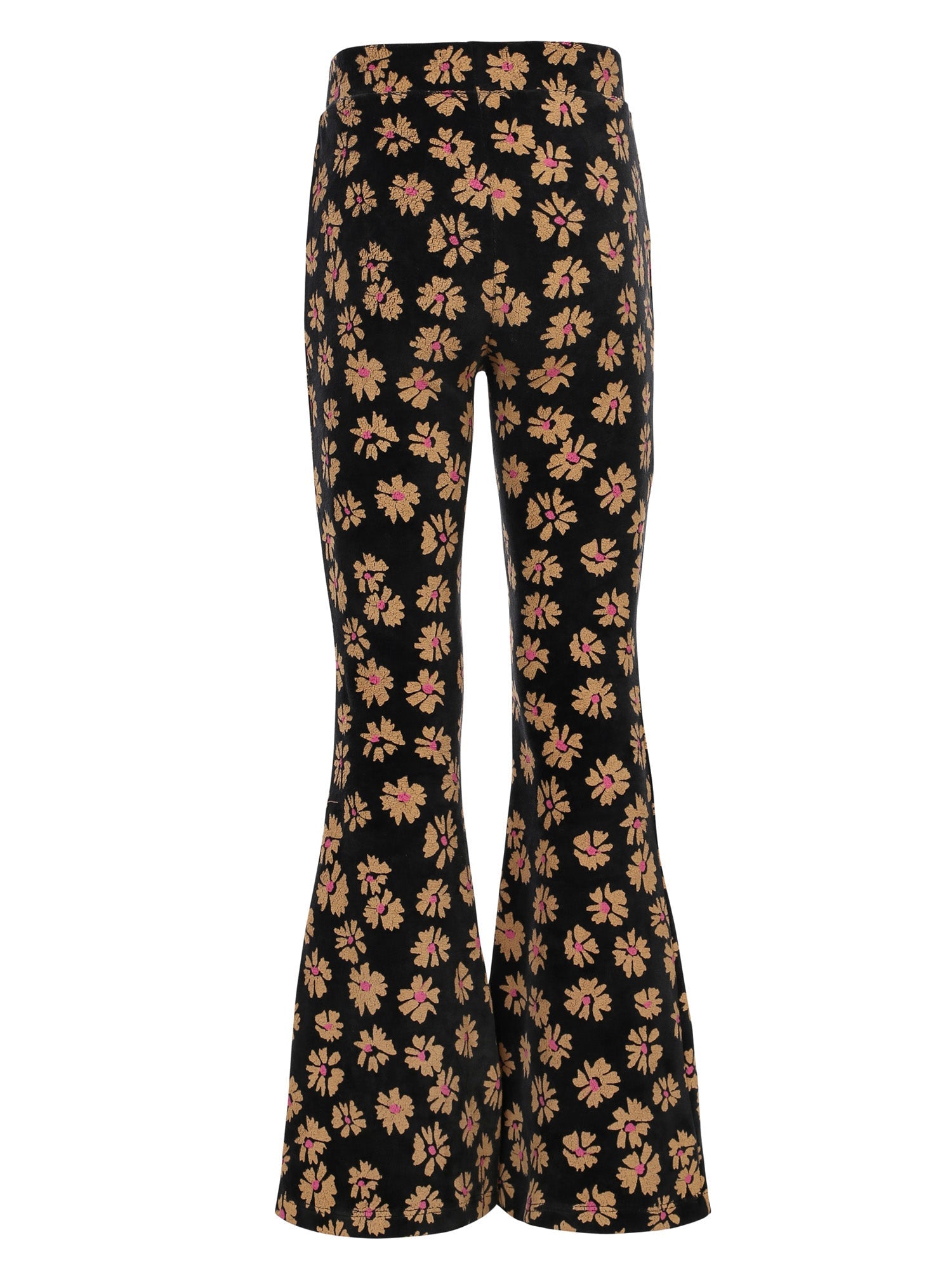 Meisjes Velvet Flaire Pants van LOOXS Little in de kleur soft winterflower in maat 128.