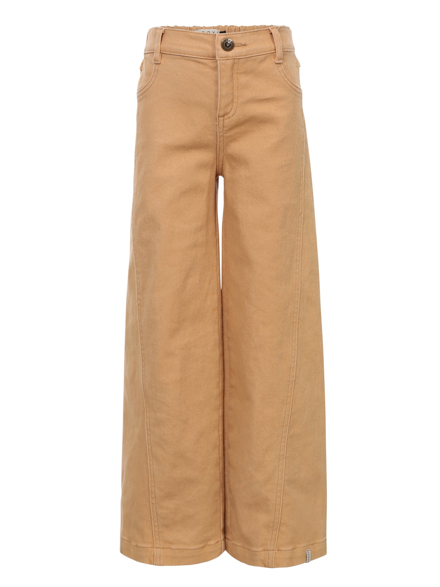 Meisjes Coloured Denim Wide Leg van LOOXS Little in de kleur Vanilla in maat 128.