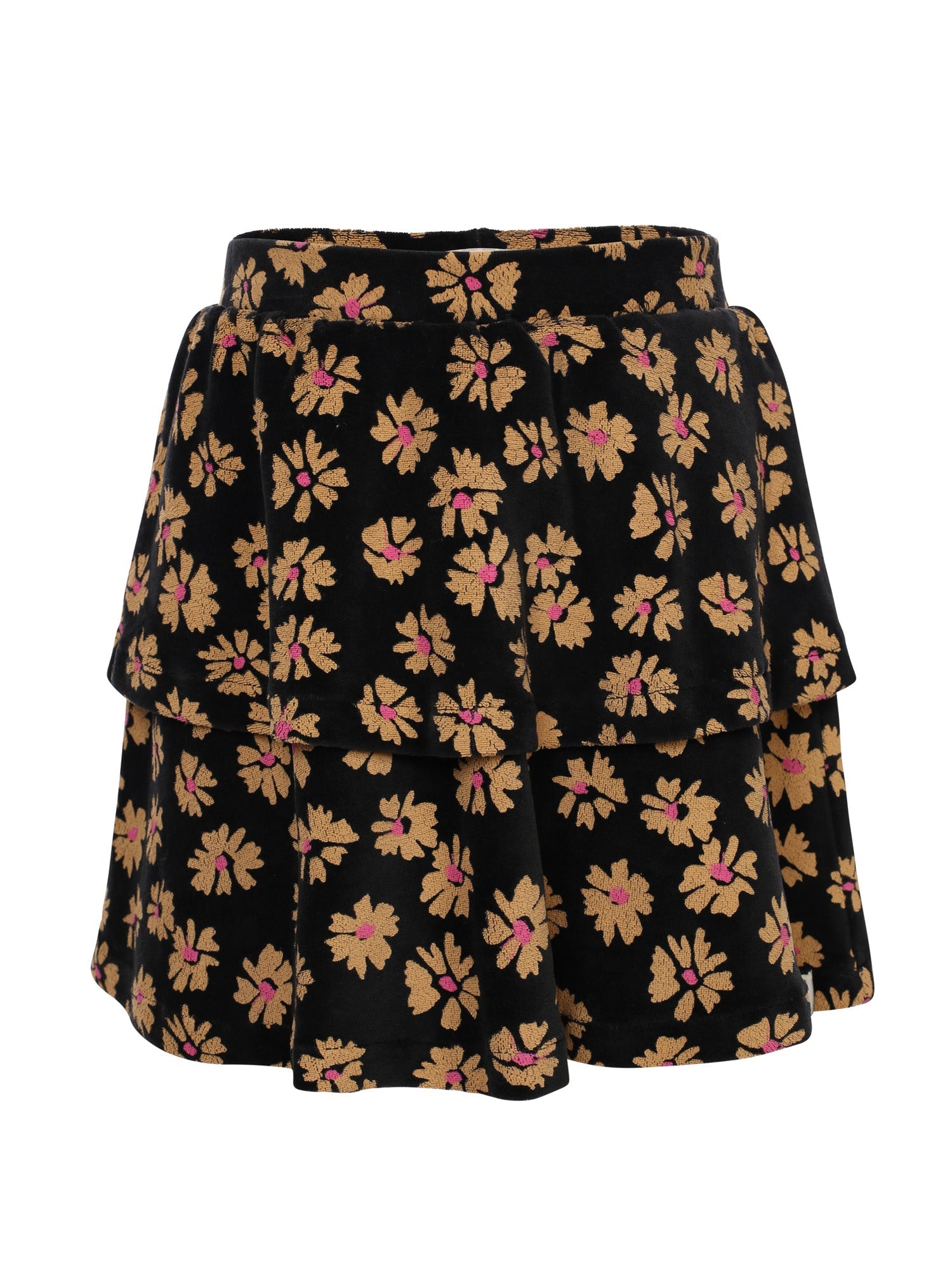 Meisjes Velvet Flaire Skirt van LOOXS Little in de kleur soft winterflower in maat 128.