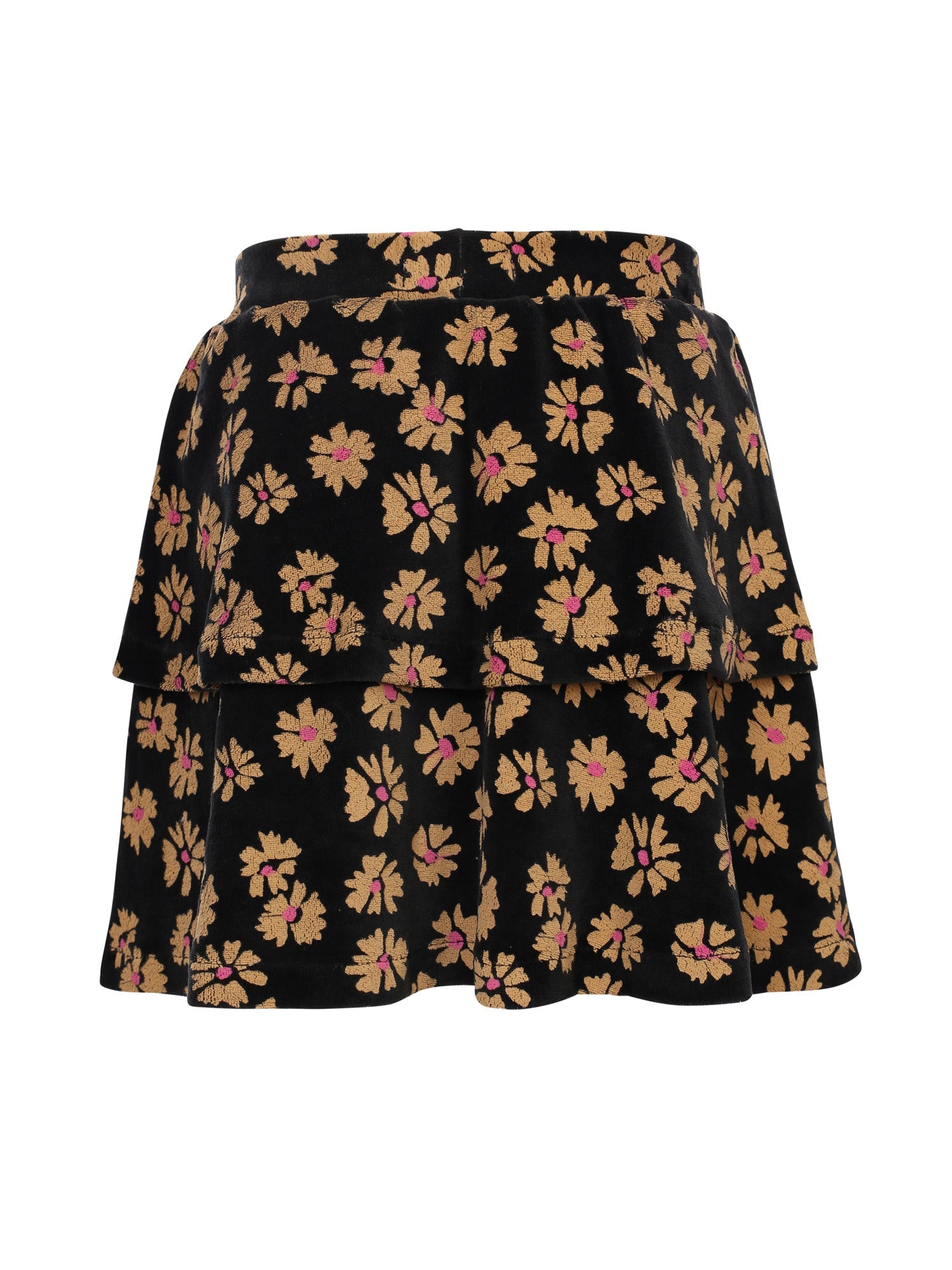 Meisjes Velvet Flaire Skirt van LOOXS Little in de kleur soft winterflower in maat 128.