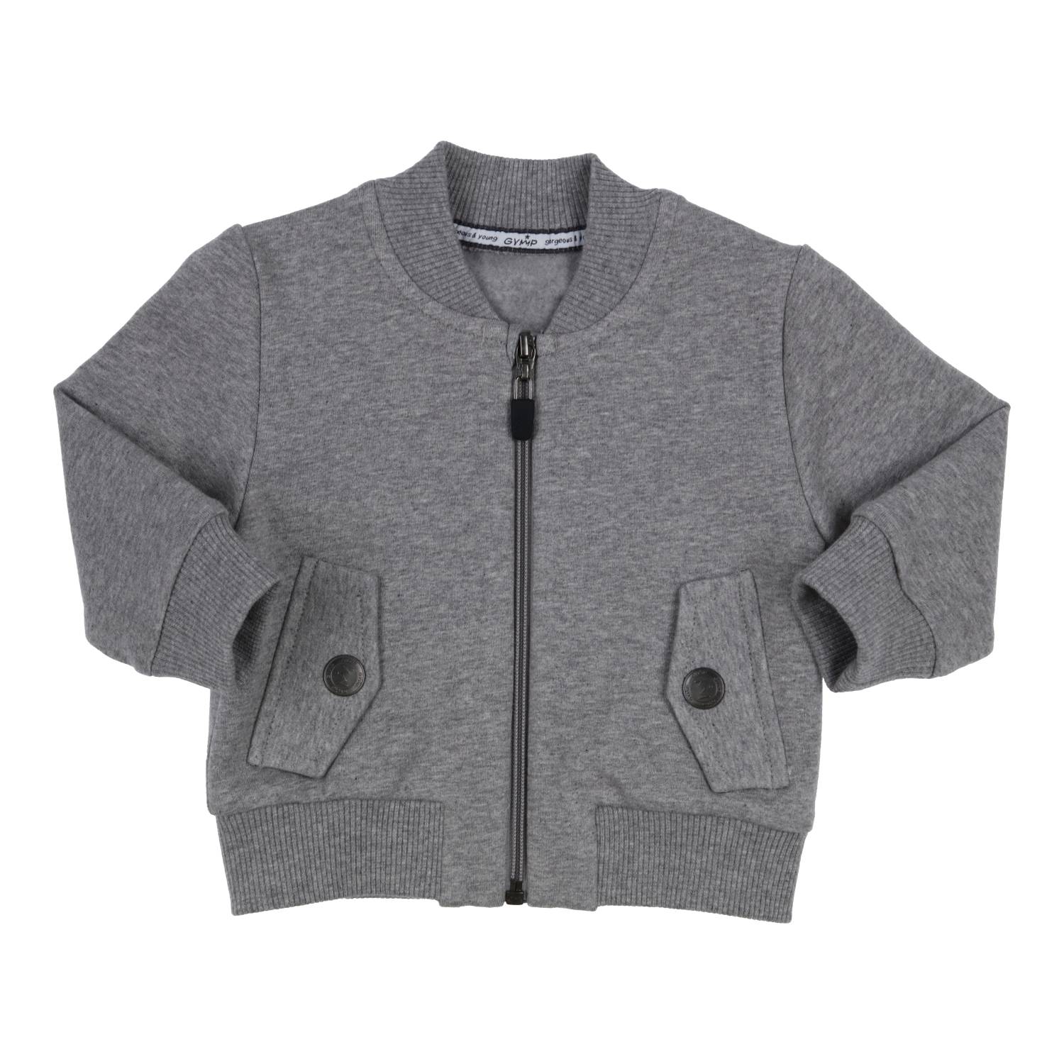 Jongens Cardigan Carbonchine van Gymp in de kleur Grey Melange in maat 86.