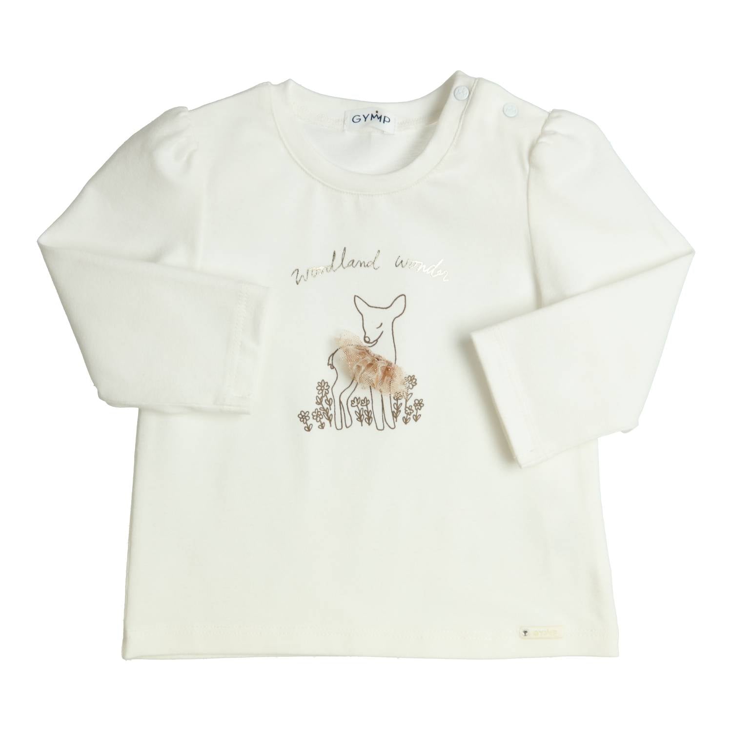 Meisjes Longsleeve Aerodoux van Gymp in de kleur Off White in maat 86.