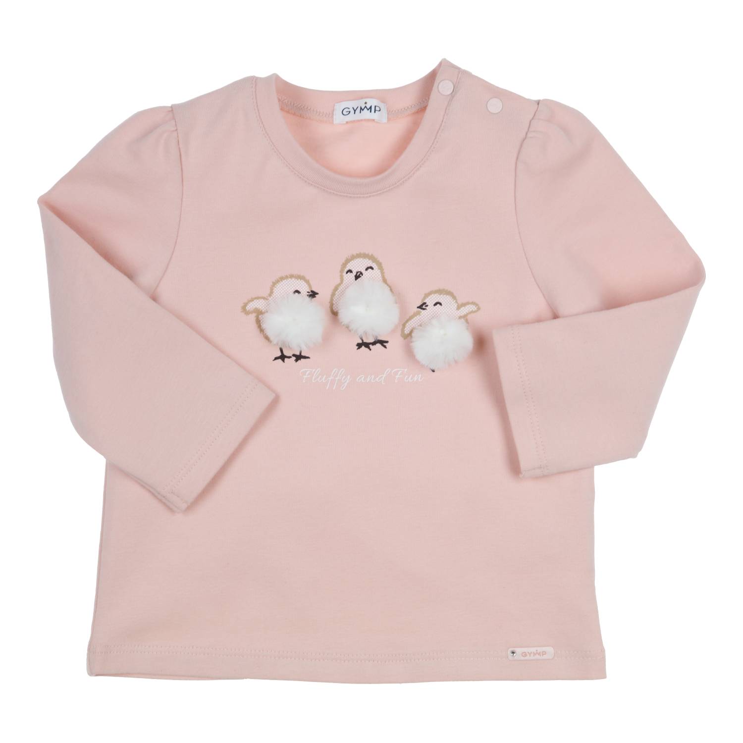 Meisjes Longsleeve Aerodoux van Gymp in de kleur Old Rose in maat 86.