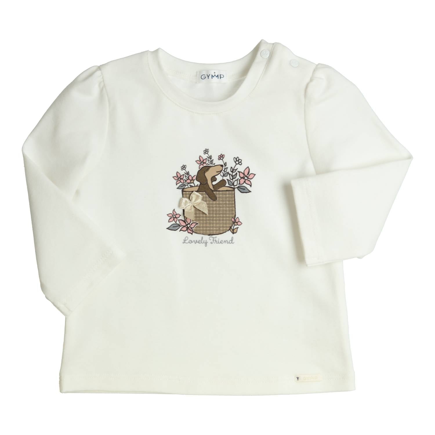 Meisjes Longsleeve Aerodoux van Gymp in de kleur Off White in maat 86.