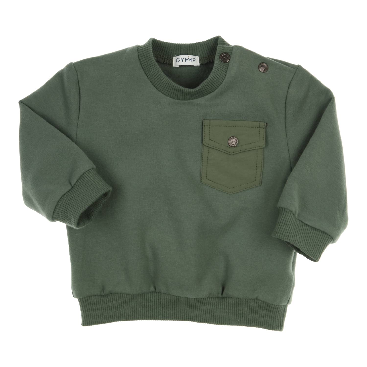 Jongens Sweater Carbondoux van Gymp in de kleur Green in maat 86.