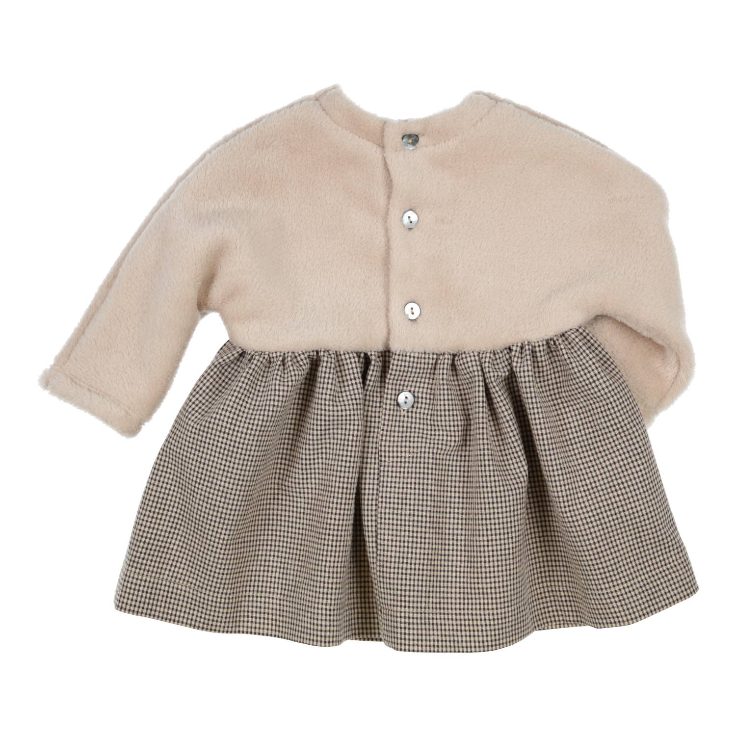 Meisjes Dress Bess van Gymp in de kleur Beige - Black in maat 86.