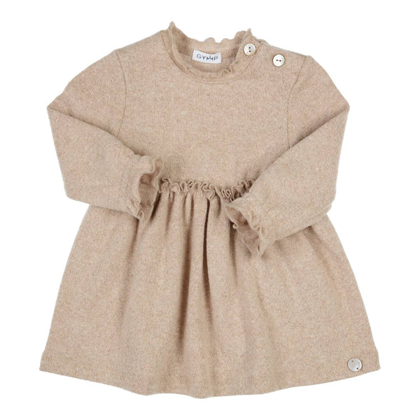 Meisjes Dress Lucia van Gymp in de kleur Beige in maat 92.