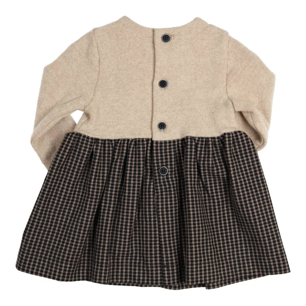 Meisjes Dress Dion van Gymp in de kleur Black - Beige in maat 92.