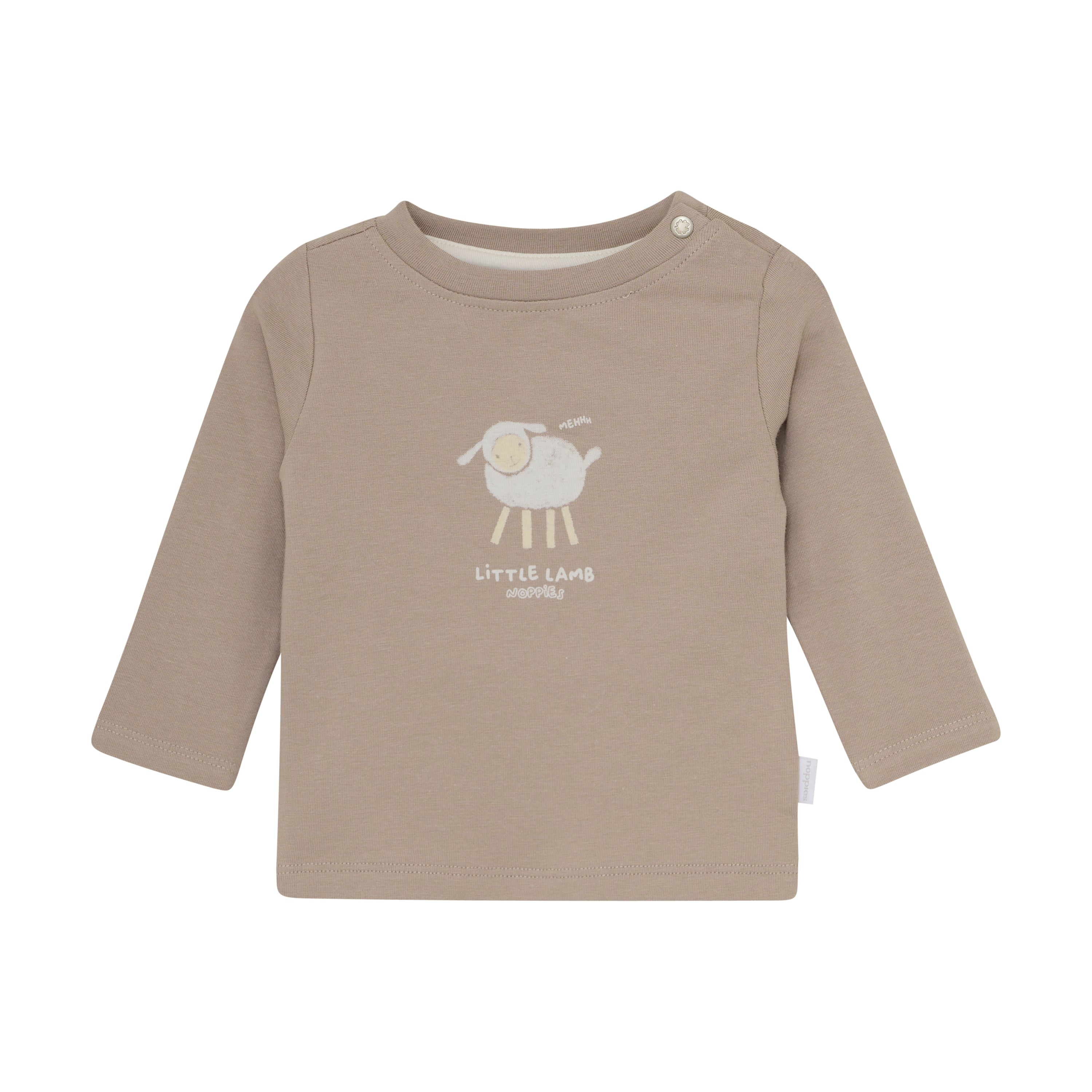 Unisexs Unisex Tee Sjeba long sleeve van Noppies in de kleur Brown in maat 68.