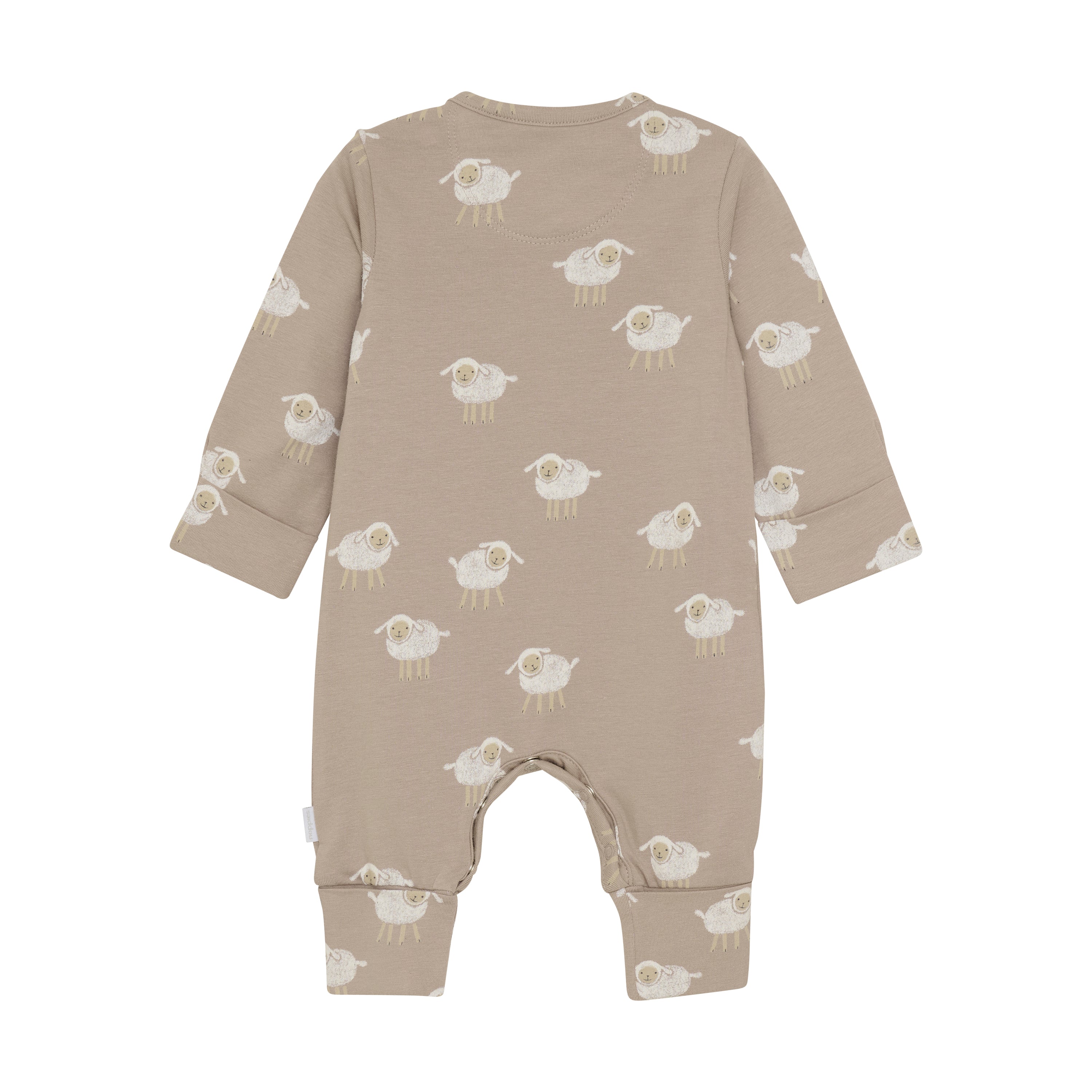 Unisexs U Playsuit Soperton long sleev van Noppies in de kleur Sand in maat 68.