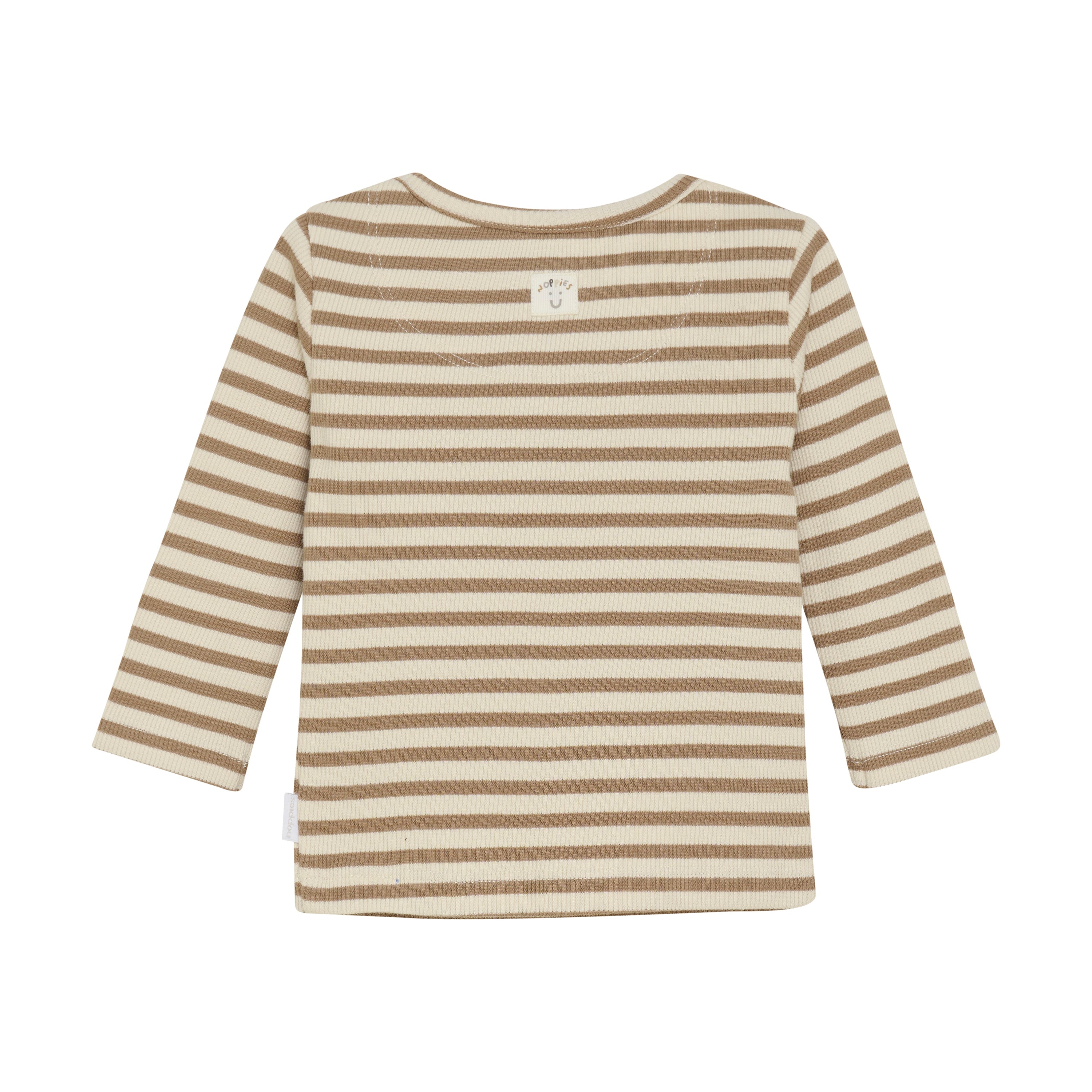 Unisexs Unisex Tee Seguin long sleeve van Noppies in de kleur Brown in maat 68.