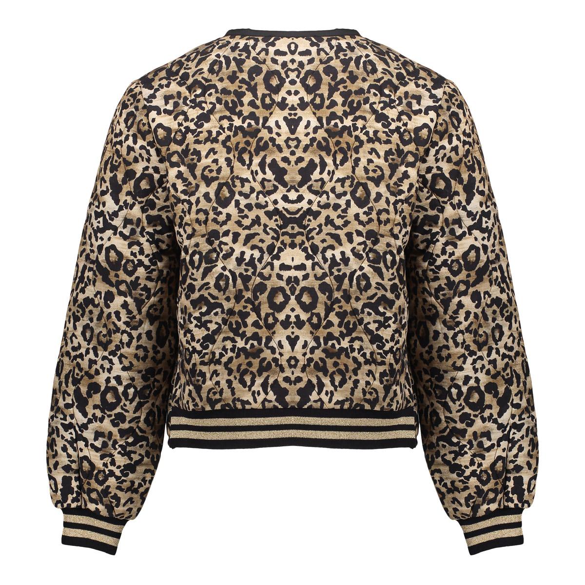 Meisjes Bomber leopard van Geisha in de kleur Black/sand in maat 176.