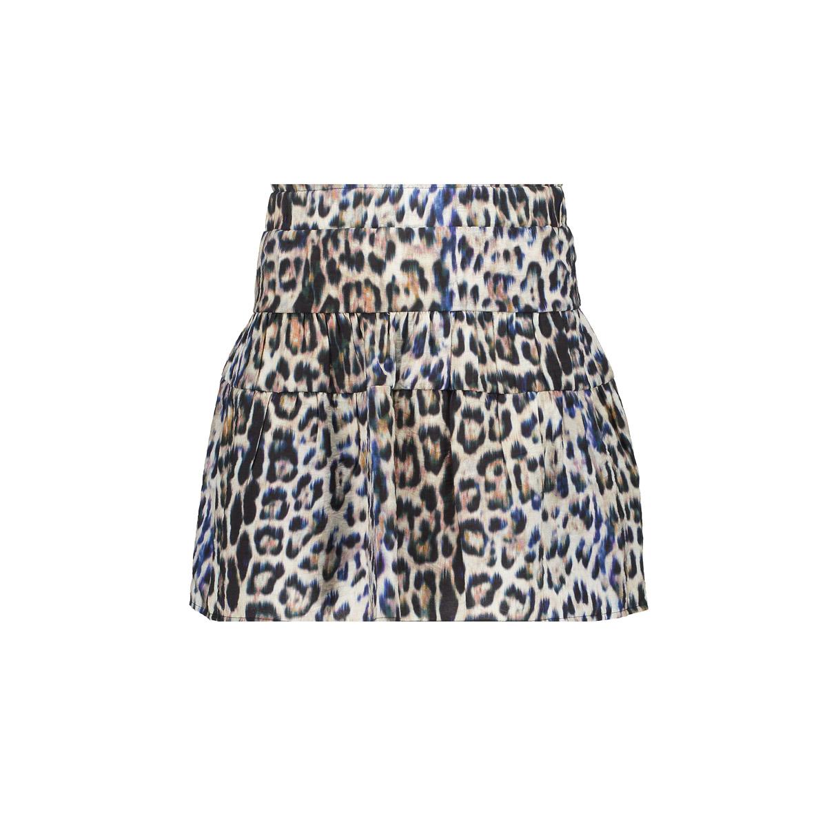 Meisjes Skirt leopard van in de kleur Camel/blue/black in maat 176.