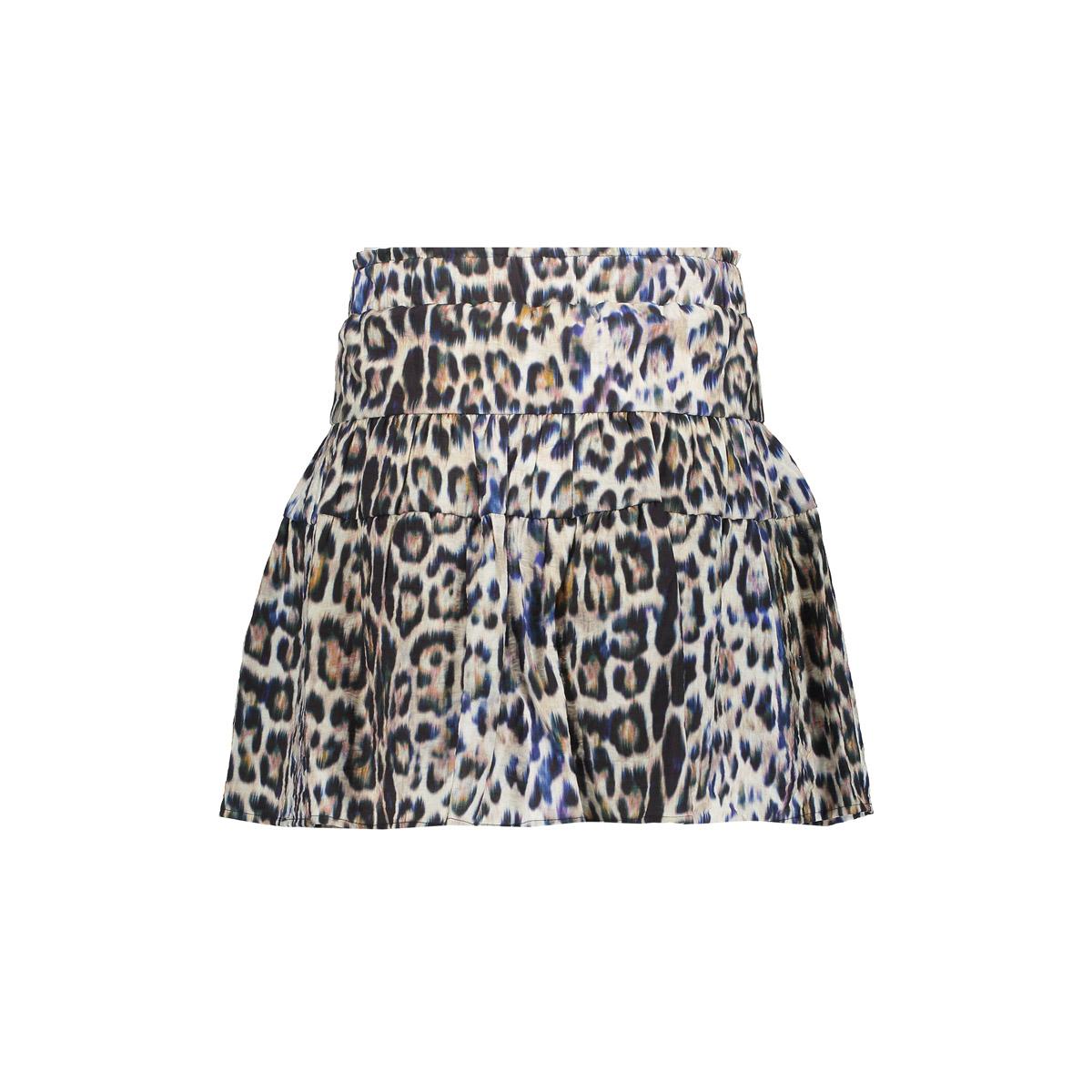 Meisjes Skirt leopard van in de kleur Camel/blue/black in maat 176.