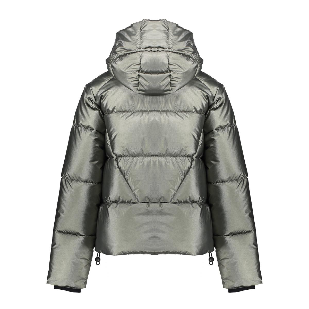 Meisjes Jacket metallic boxy van Geisha in de kleur Soft green metallic in maat 176.