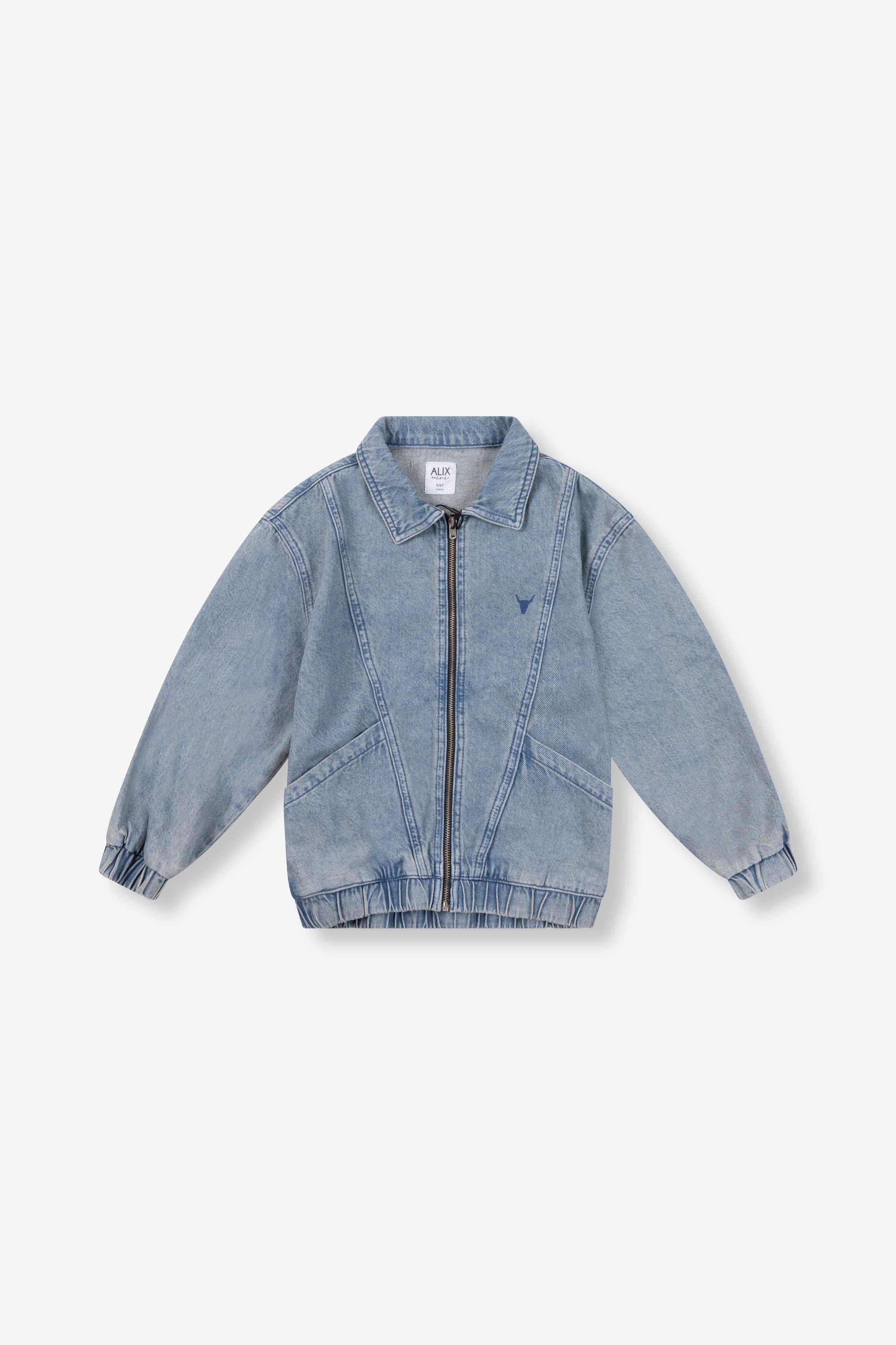 Meisjes Denim Jacket van ALIX Mini in de kleur Denim Blue in maat 158-164.