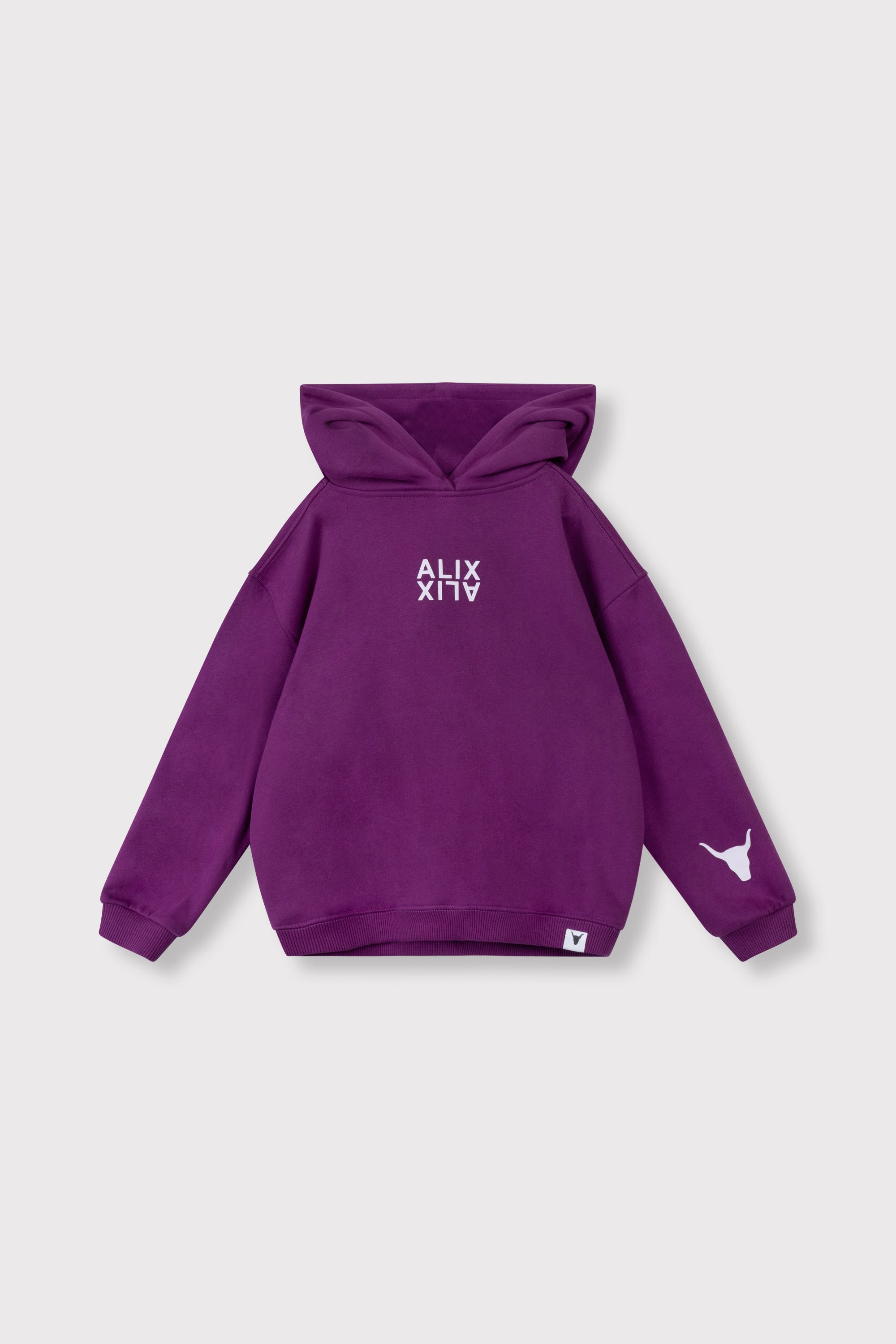 Meisjes Hooded Sweater van ALIX Mini in de kleur Purple magic in maat 158-164.