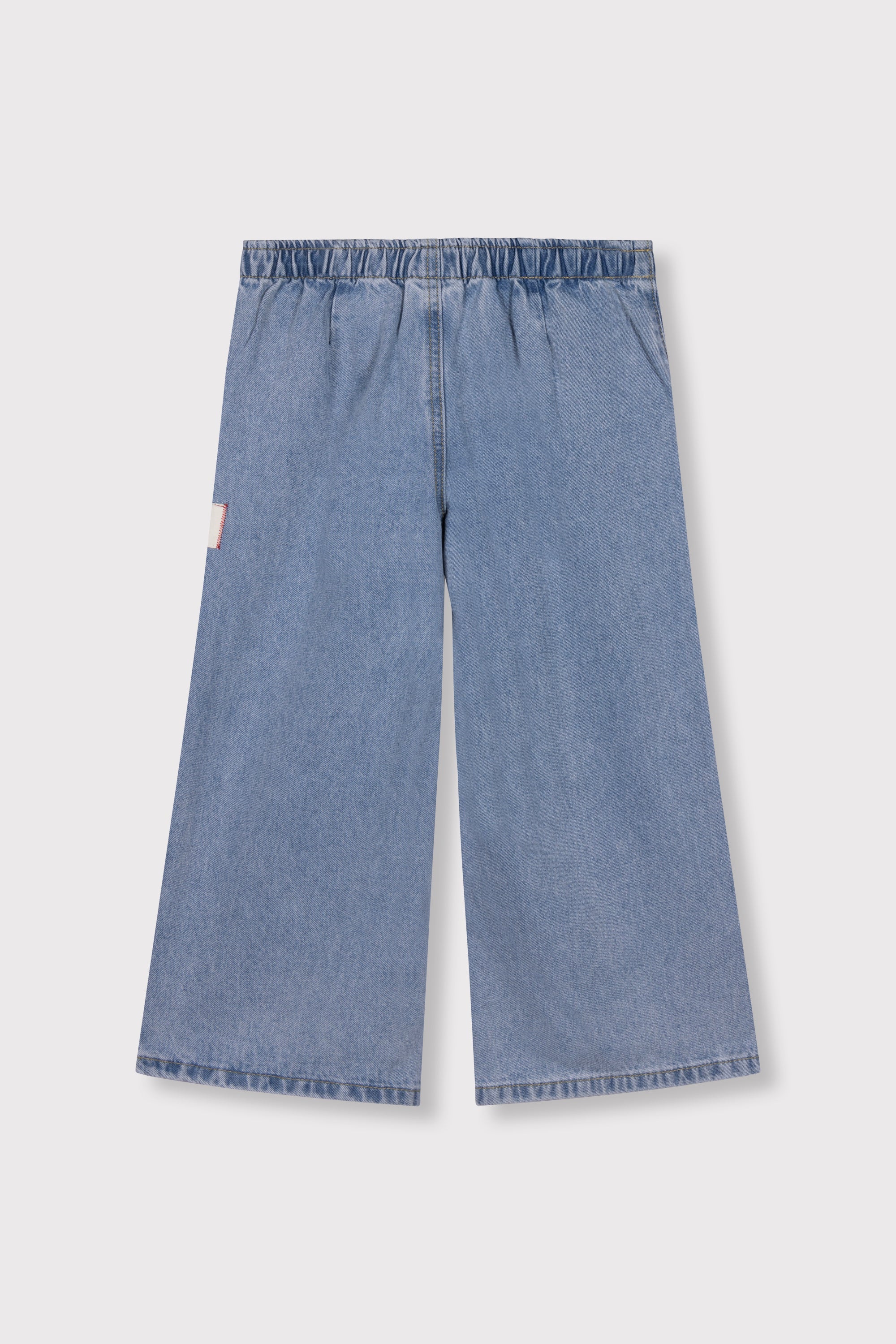 Meisjes woven wide leg flowy denim pants van ALIX Mini in de kleur light blue denim in maat 158-164.