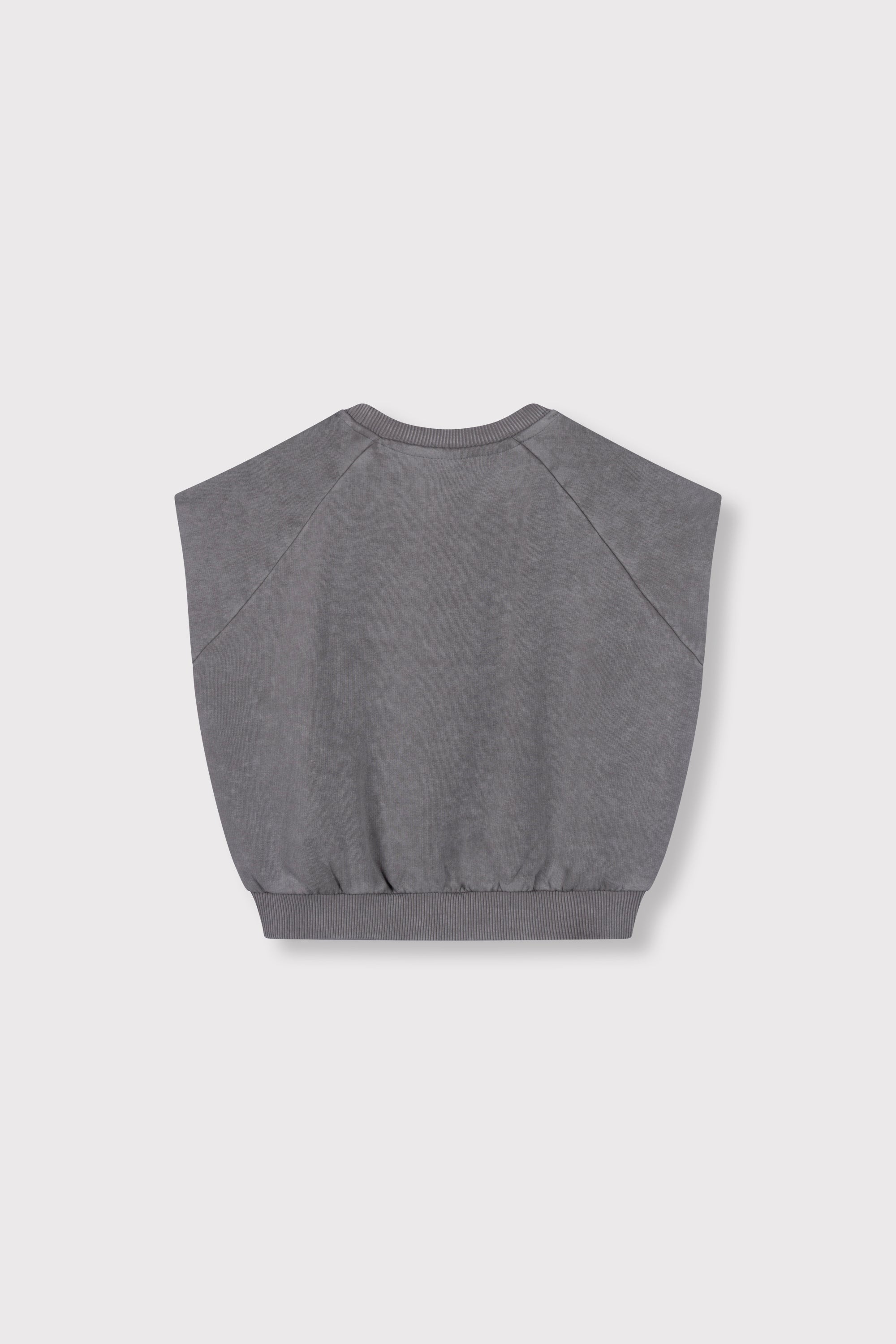 Meisjes knitted sleeveless sweat van ALIX Mini in de kleur charcoal grey in maat 158-164.