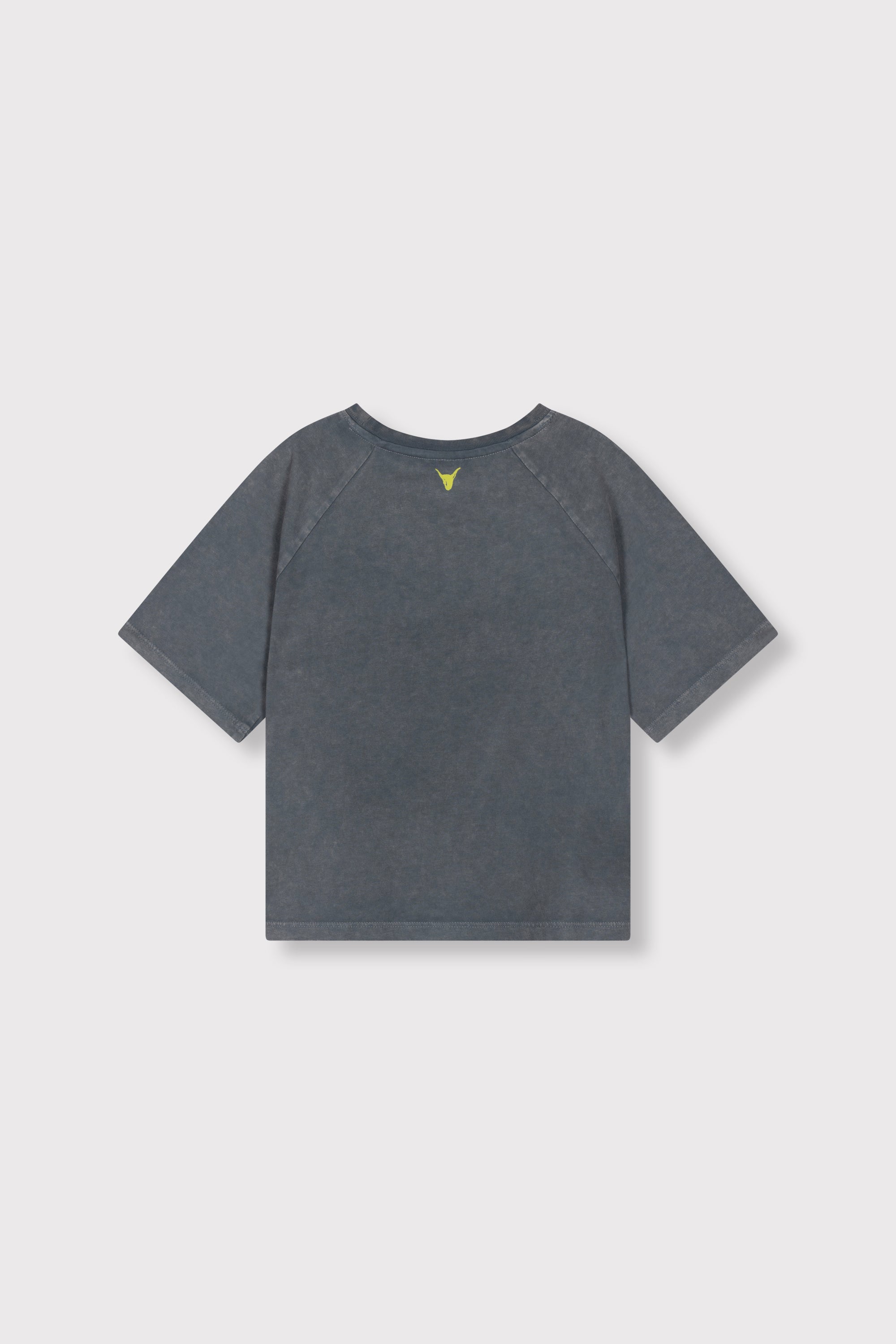 Meisjes knitted raglan logo t-shirt van ALIX Mini in de kleur light grey in maat 158-164.