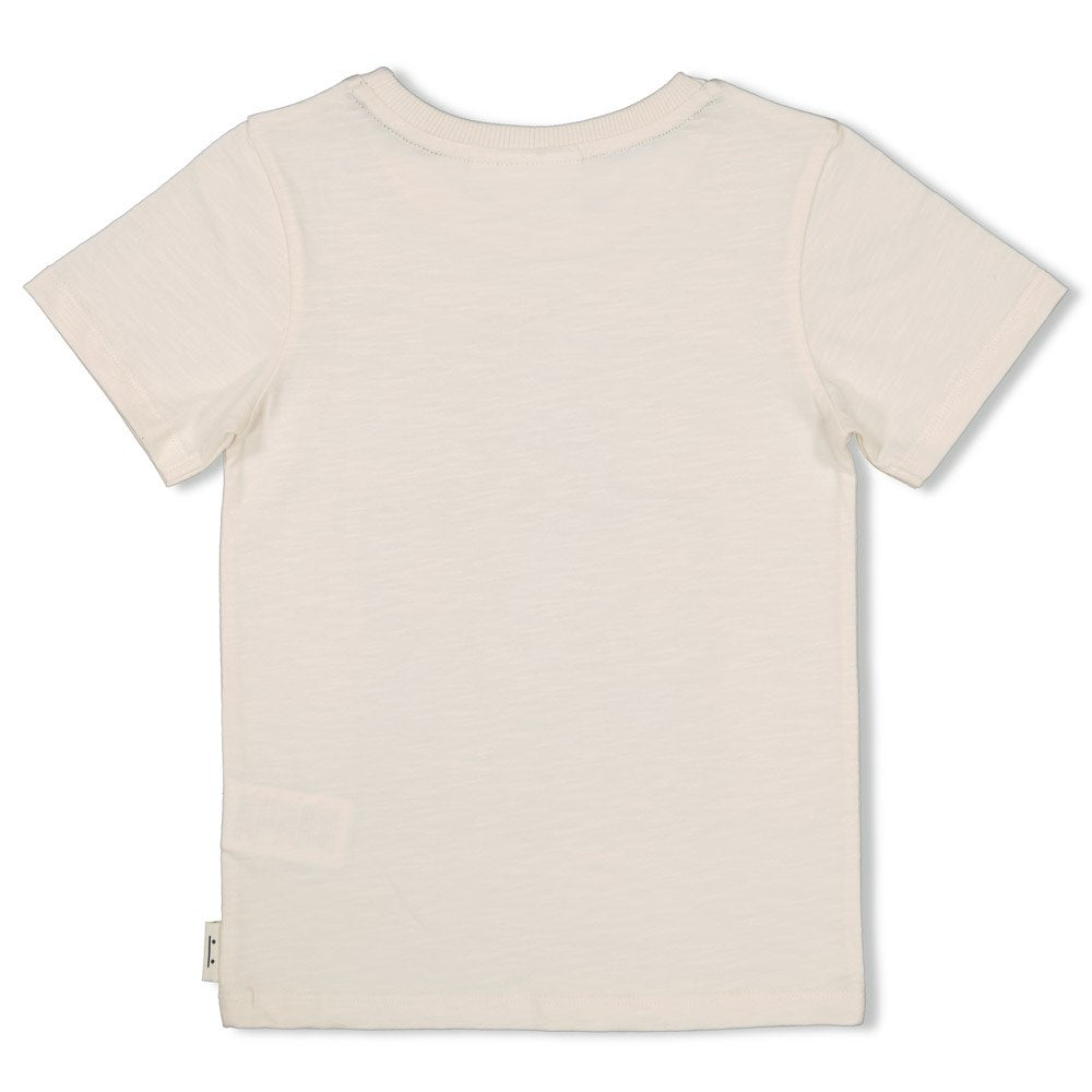 Jongens T-shirt - The Getaway van Sturdy in de kleur Offwhite in maat 128.