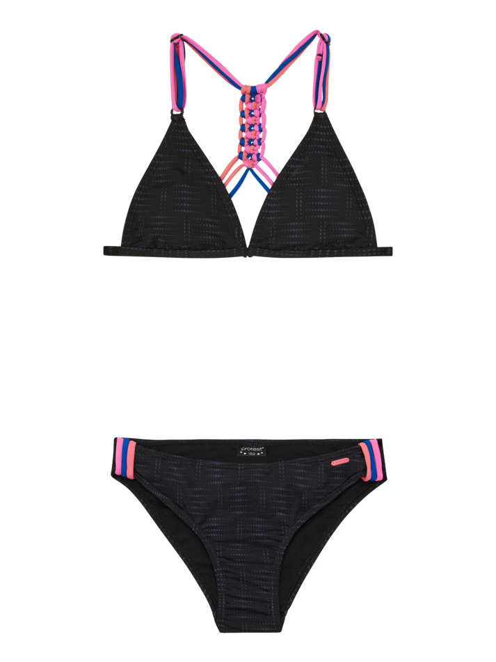 Meisjes PRTFimke 25 JR triangle bikini van Protest in de kleur True Black in maat 176.