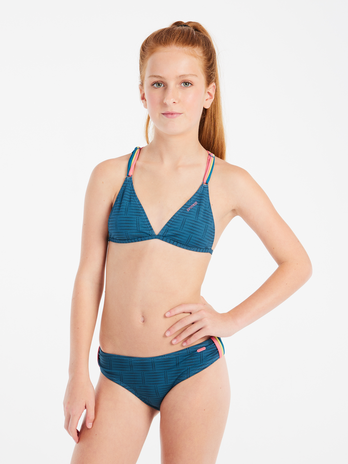 Meisjes PRTFimke 25 JR triangle bikini van Protest in de kleur Surfing Blue in maat 176.