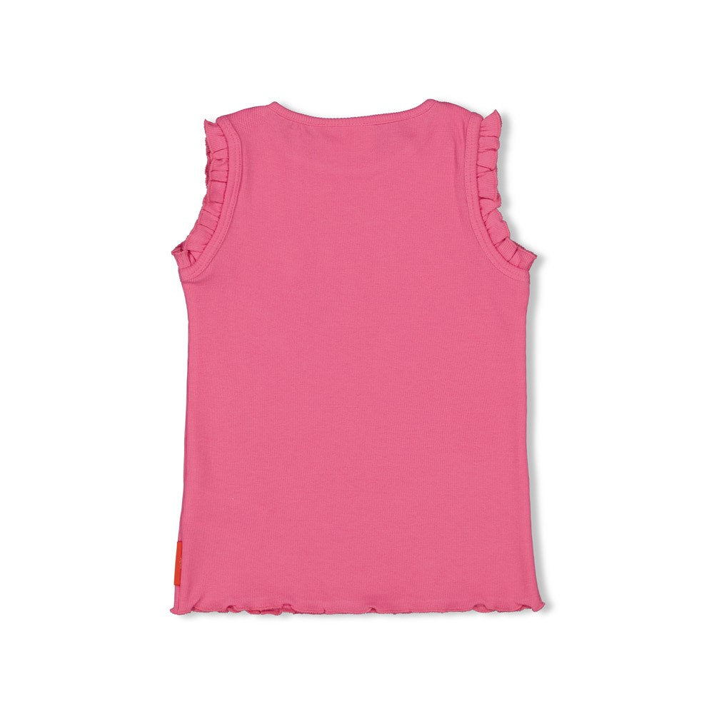 Meisjes Singlet rib - Berry Nice van Jubel in de kleur Roze in maat 128.