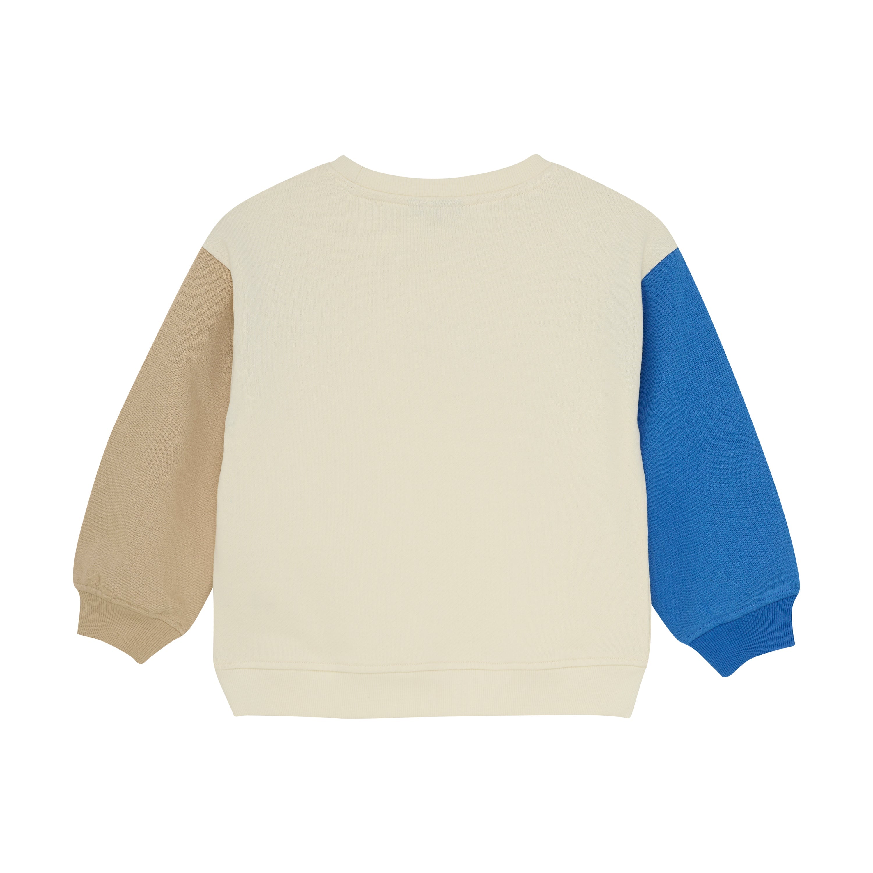Jongens Oversized Sweater Cut&Sew van Daily7 in de kleur Off White in maat 128.