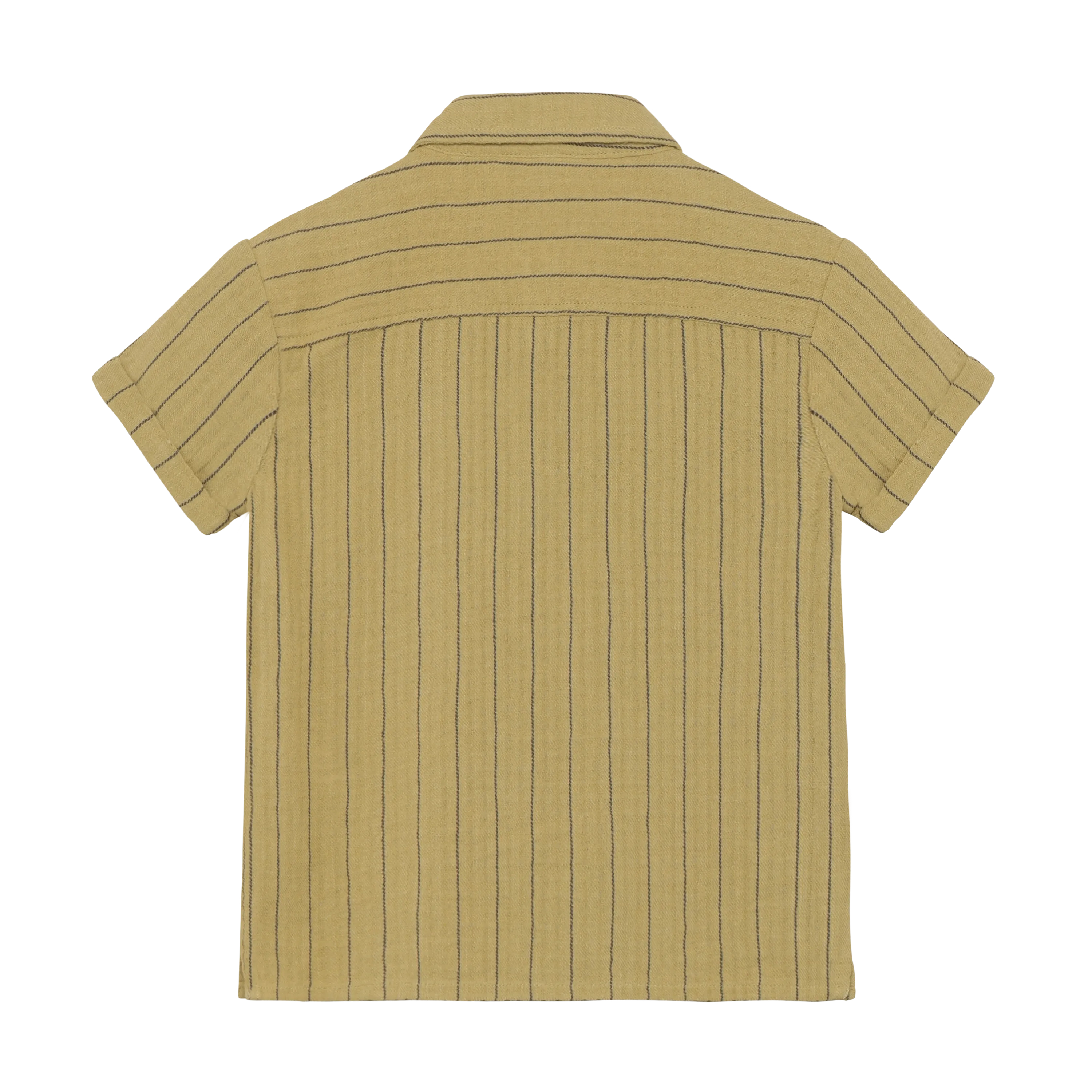 Jongens Shirt Small Stripe van Daily7 in de kleur Pale Olive Green in maat 128.