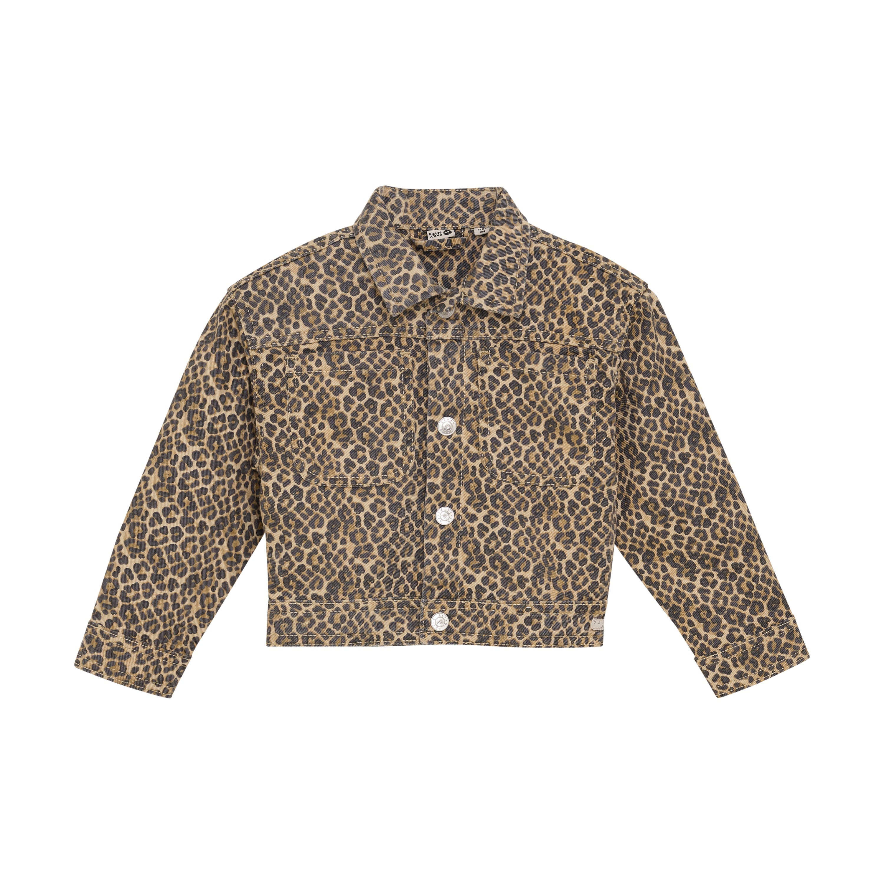 Meisjes Twill Jacket Animal van Daily7 in de kleur Latte Sand in maat 128.