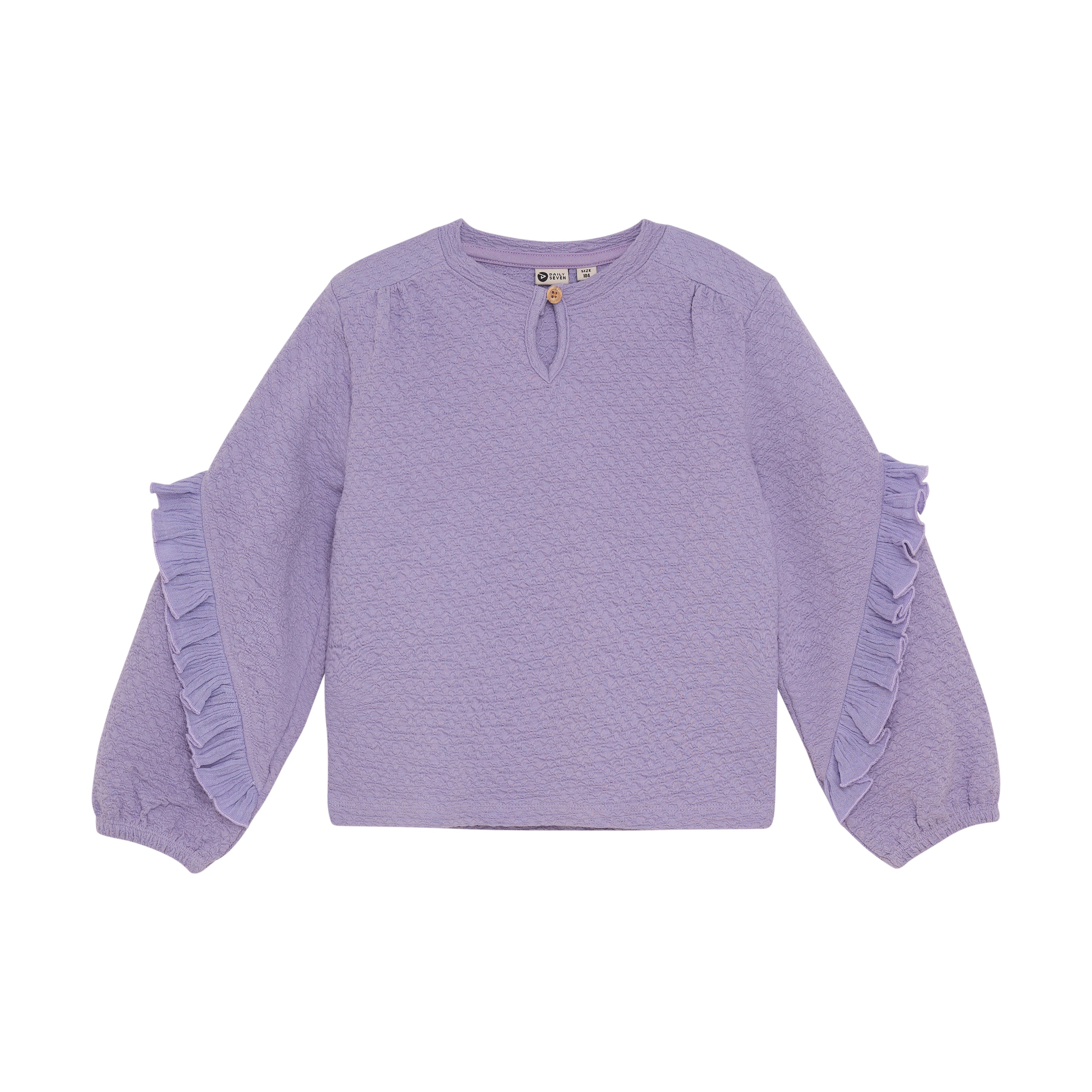 Meisjes T-shirt Longsleeve Ruffle van Daily7 in de kleur Daybreak in maat 128.