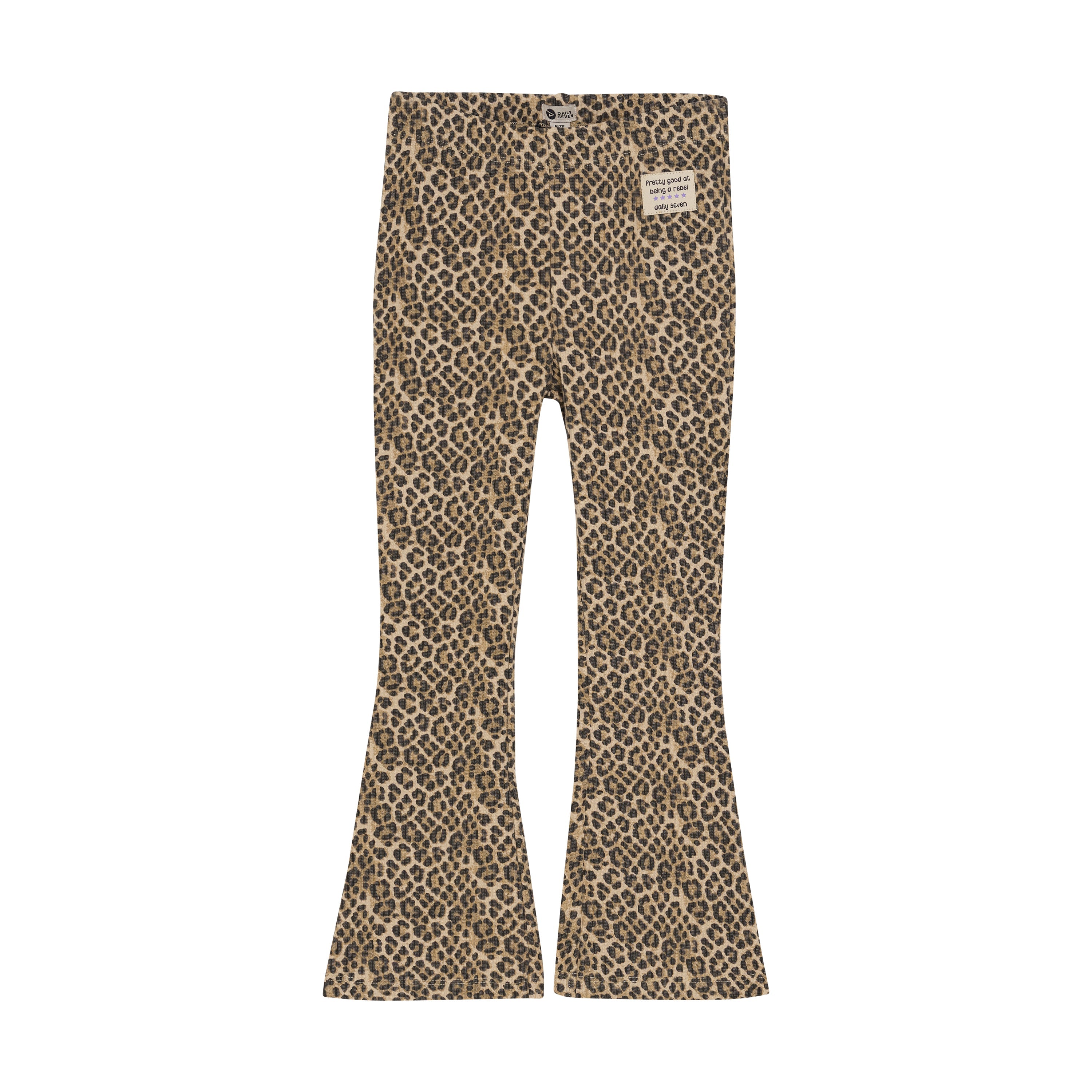 Meisjes Animal Flared Pants van Daily7 in de kleur Latte Sand in maat 128.