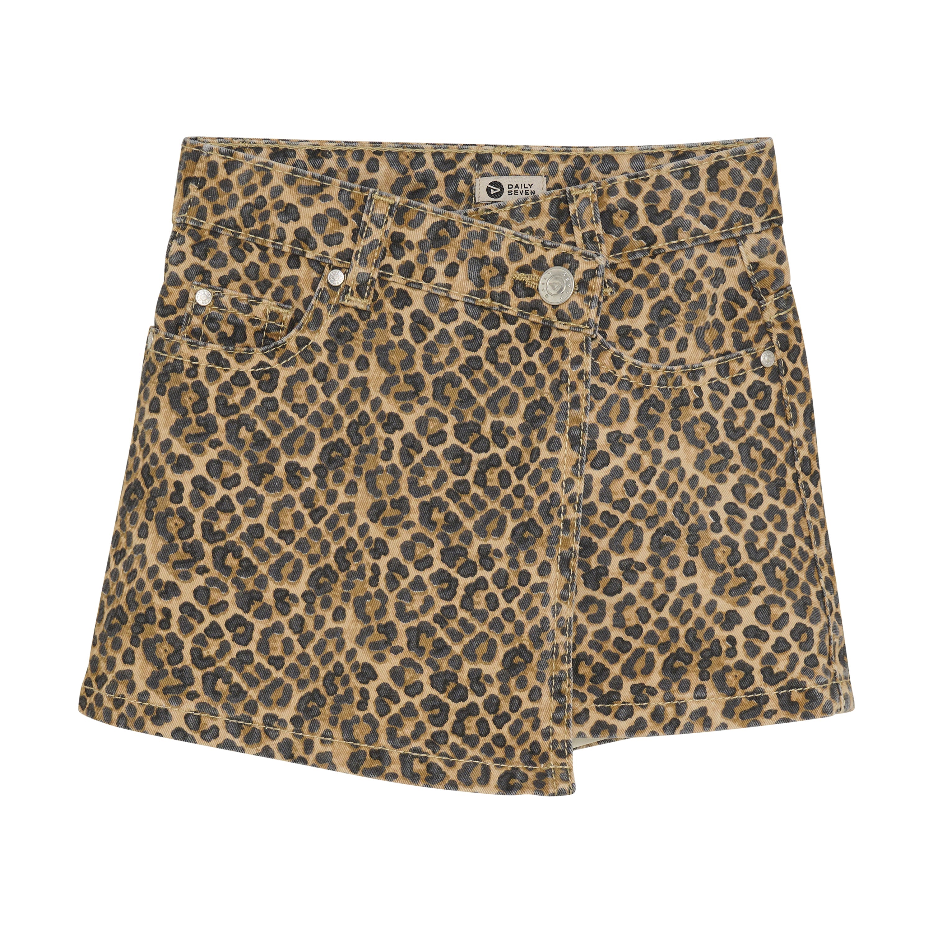 Meisjes Twill Skort Animal van Daily7 in de kleur Latte Sand in maat 128.