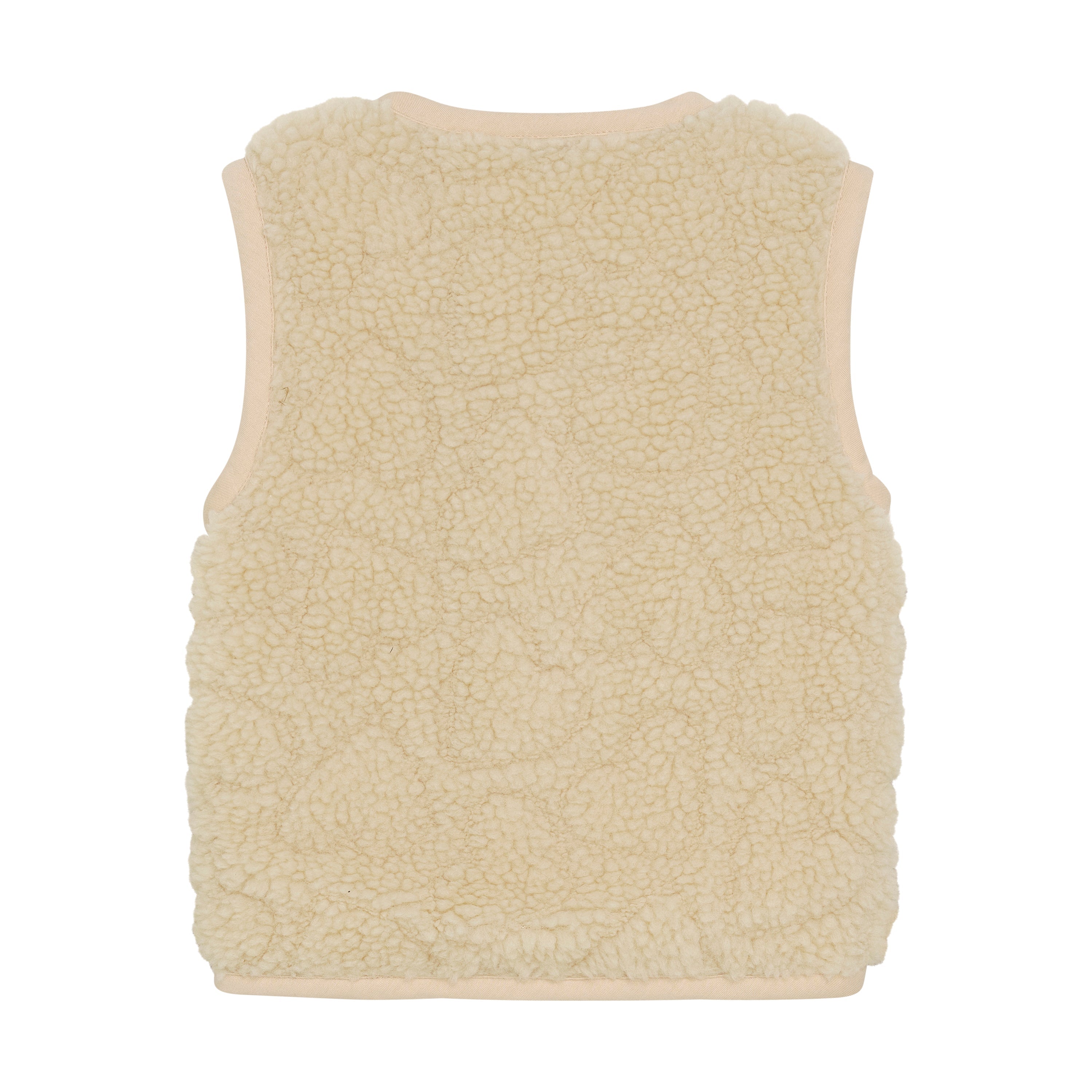 Meisjes Teddy Gilet van Daily7 in de kleur Sandshell in maat 98\104.