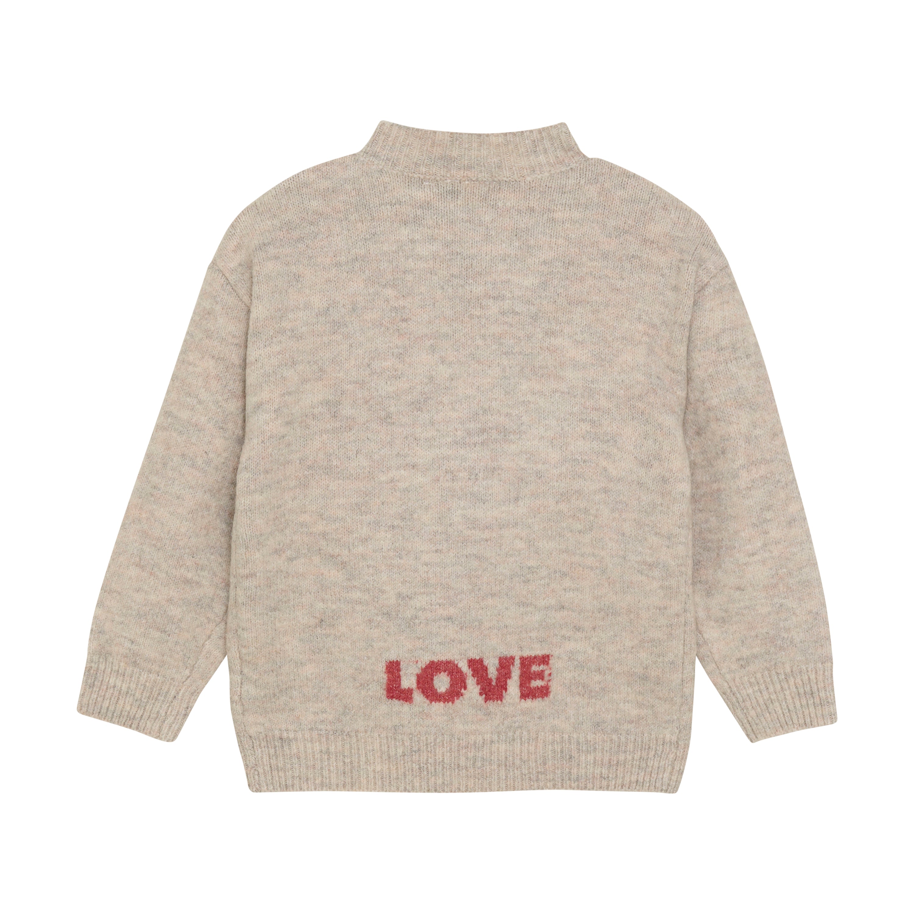 Meisjes Knitted Sweater Flower van Daily7 in de kleur Pale Mauve in maat 128.