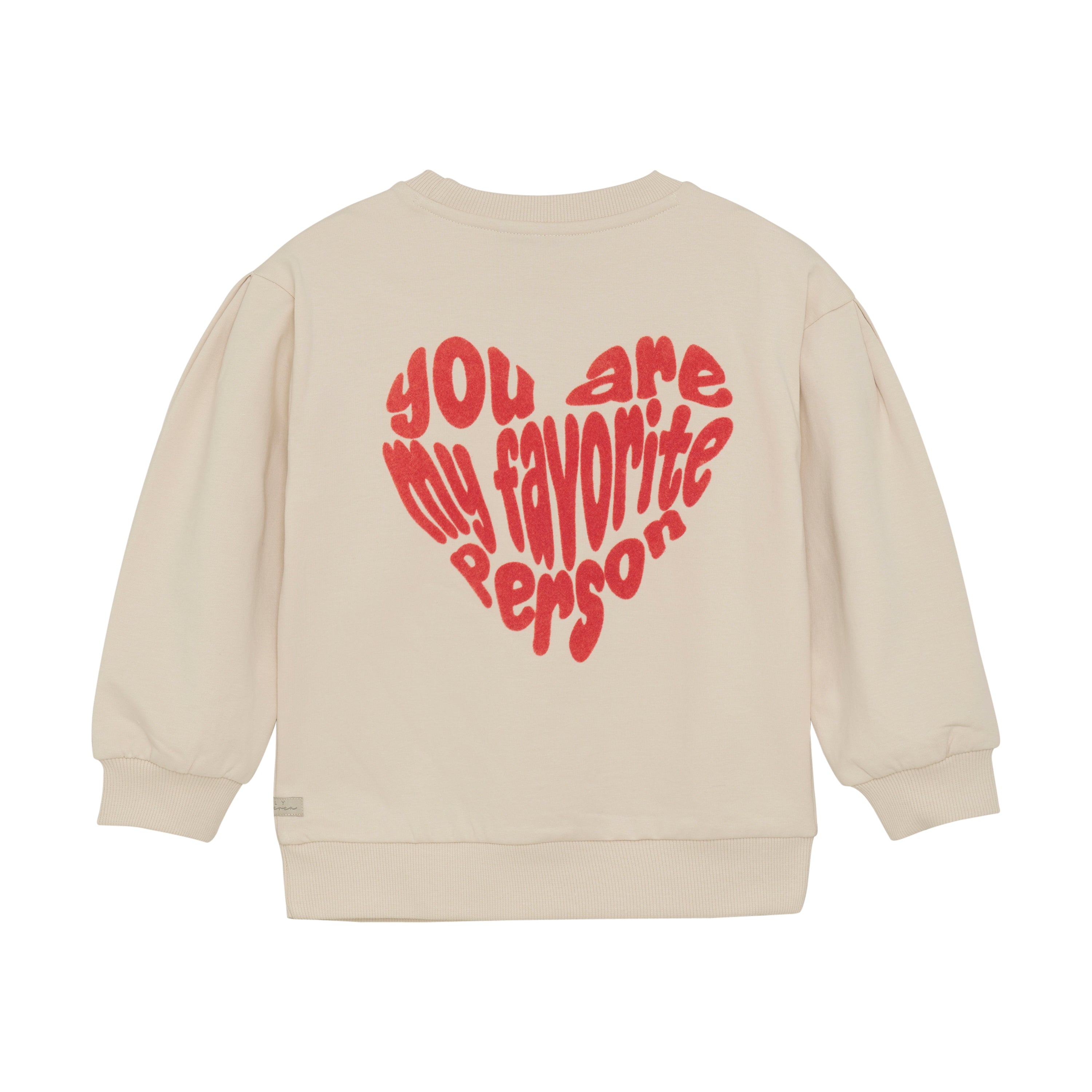 Meisjes Sweater Brushed Backprint van Daily7 in de kleur Sandshell in maat 128.