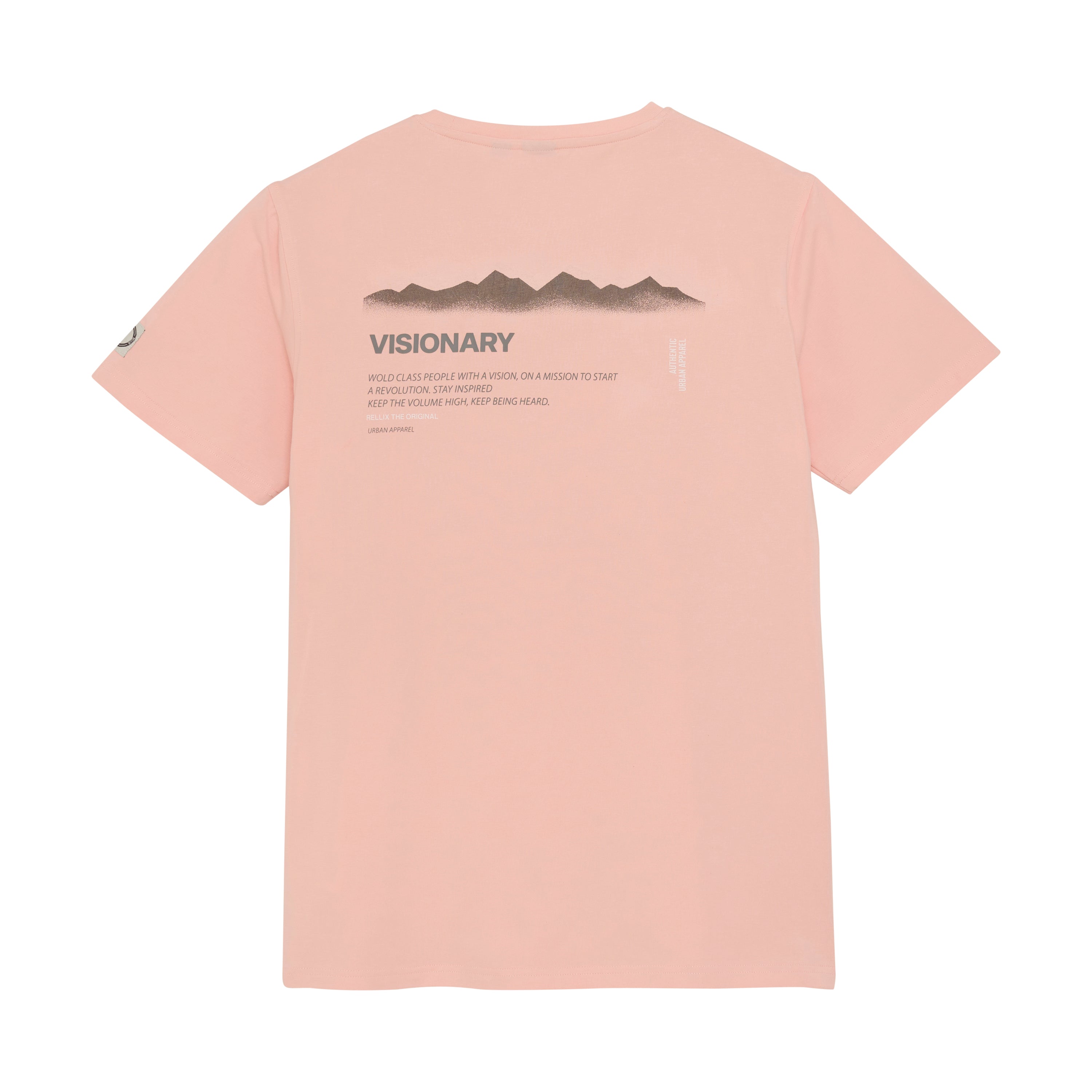 Jongens T-shirt RLX Backprint van Rellix in de kleur Dusty Pink in maat 188.