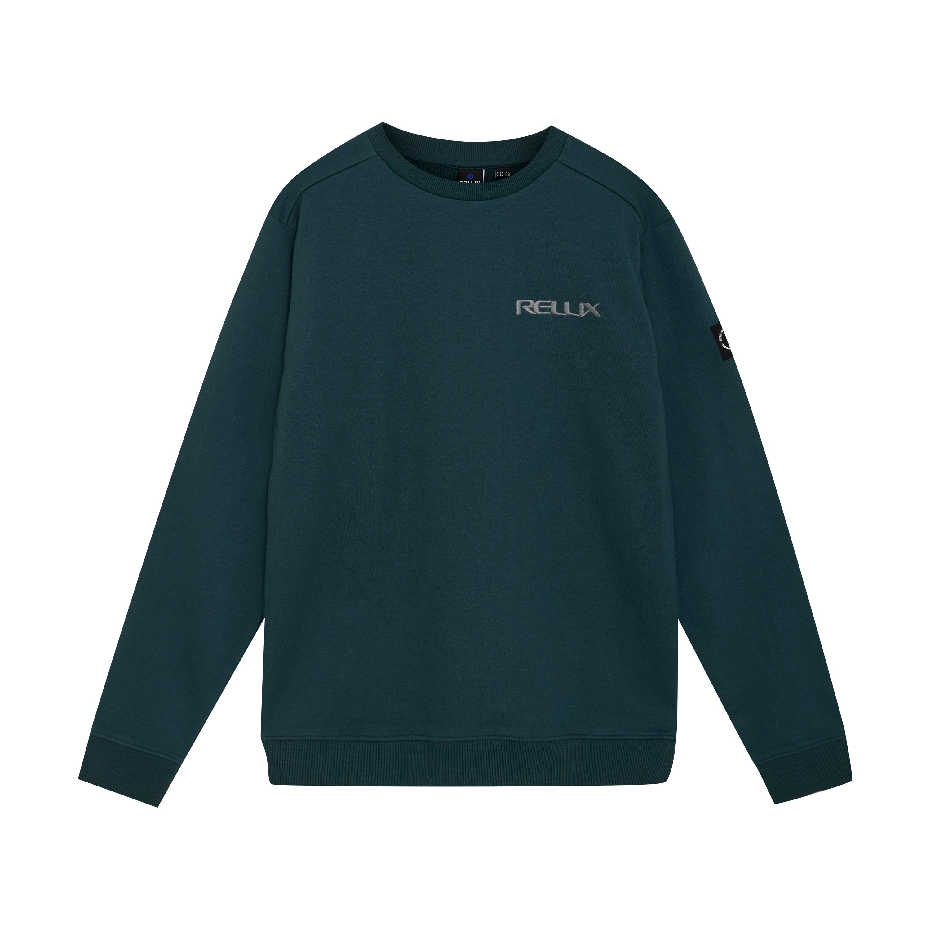 Jongens Sweater Rellix Badge van Rellix in de kleur Sea Moss in maat 188.