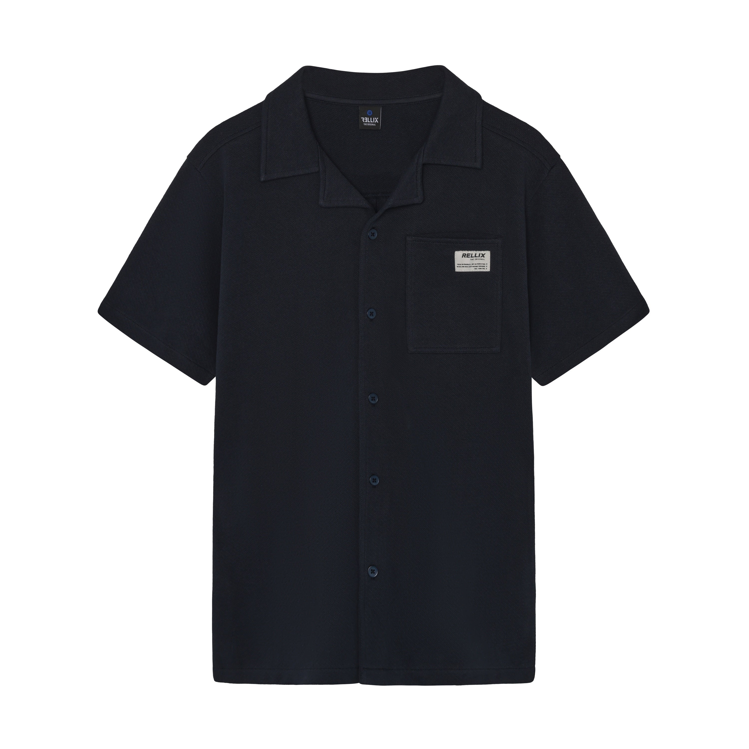 Jongens Shirt Shortsleeve Structure van Rellix in de kleur Navy in maat 188.