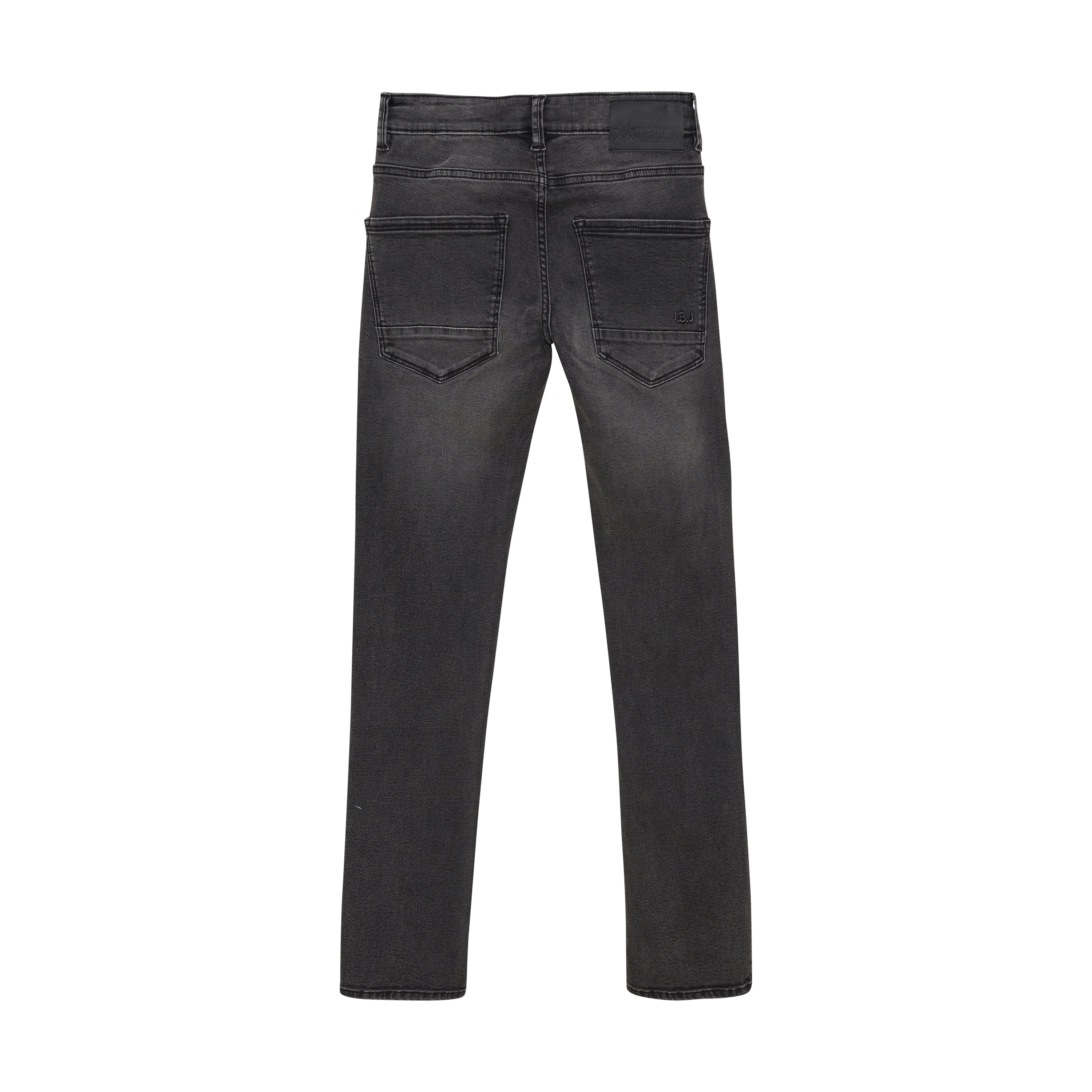 Jongens 2686 Straight Fit Grey Jeans van Indian Blue Jeans in de kleur Used Grey Denim in maat 176.