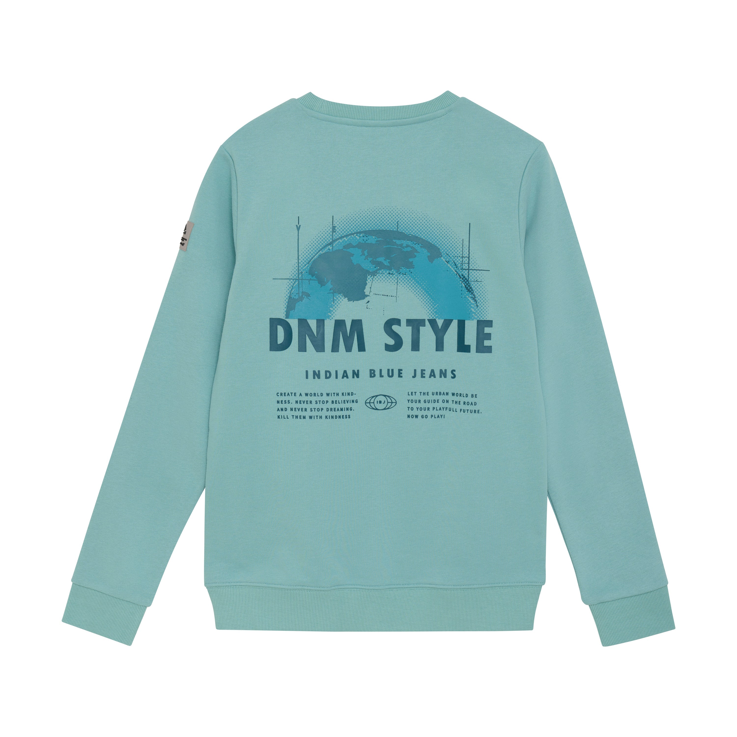 Jongens Sweater DNM Style van Indian Blue Jeans in de kleur Aquifer in maat 176.